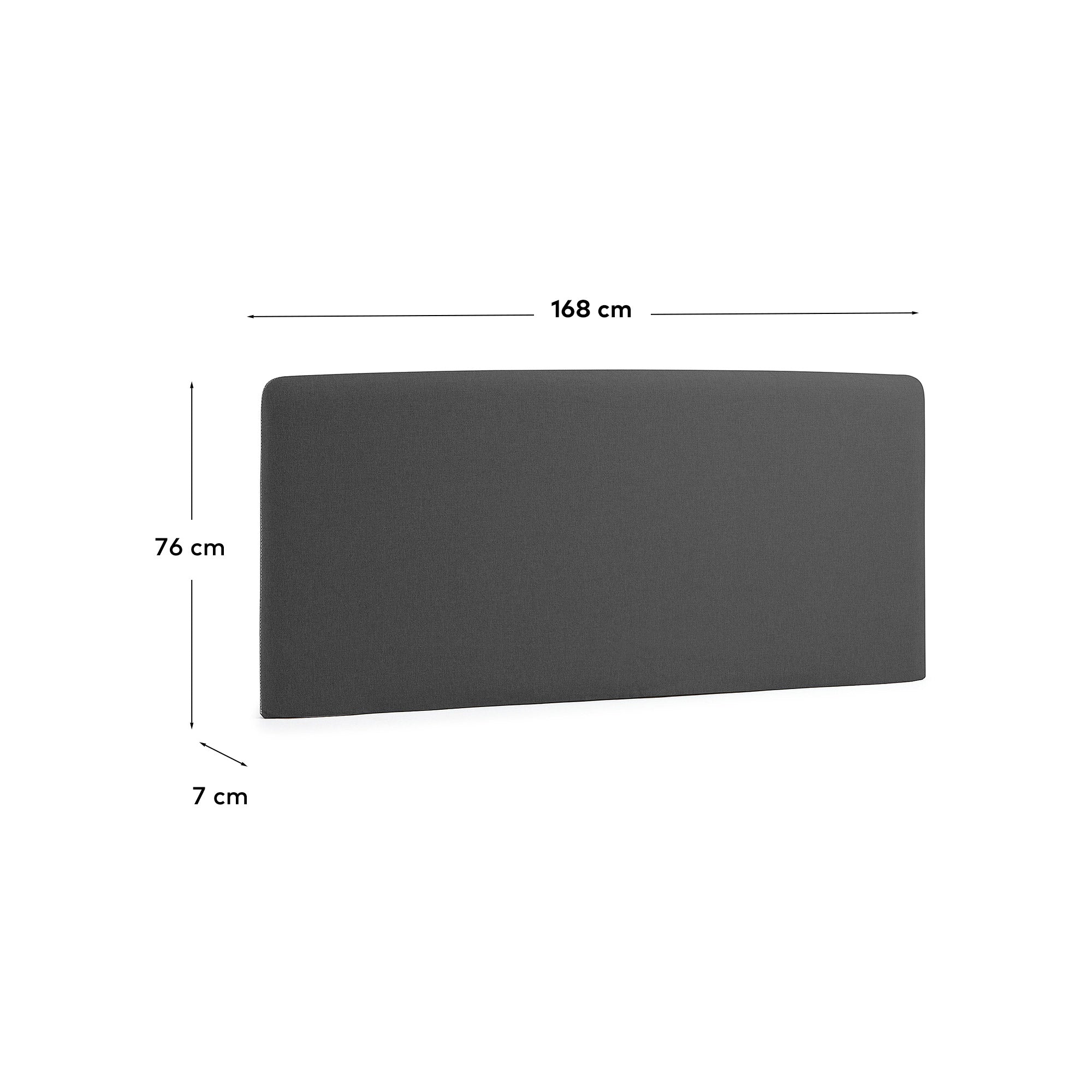 Bezug für Bettkopfteil Dyla in Schwarz für Bett von 150 cm in Schwarz präsentiert im Onlineshop von KAQTU Design AG. Zubehör Bett ist von Kave Home