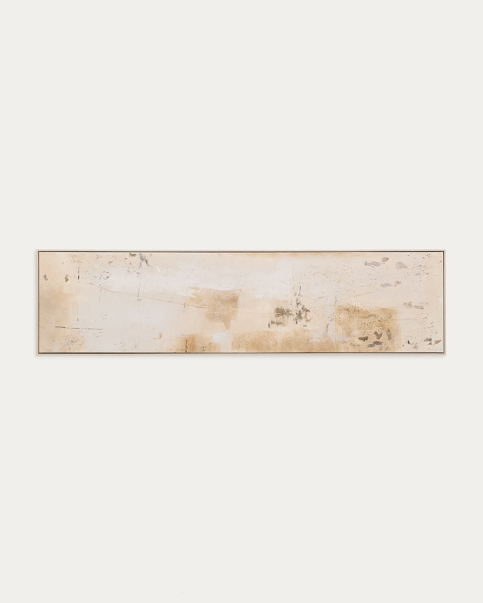 Abstraktes Bild Silpa dunkelbeige 182 x 47 cm in Weiß präsentiert im Onlineshop von KAQTU Design AG. Bild ist von Kave Home