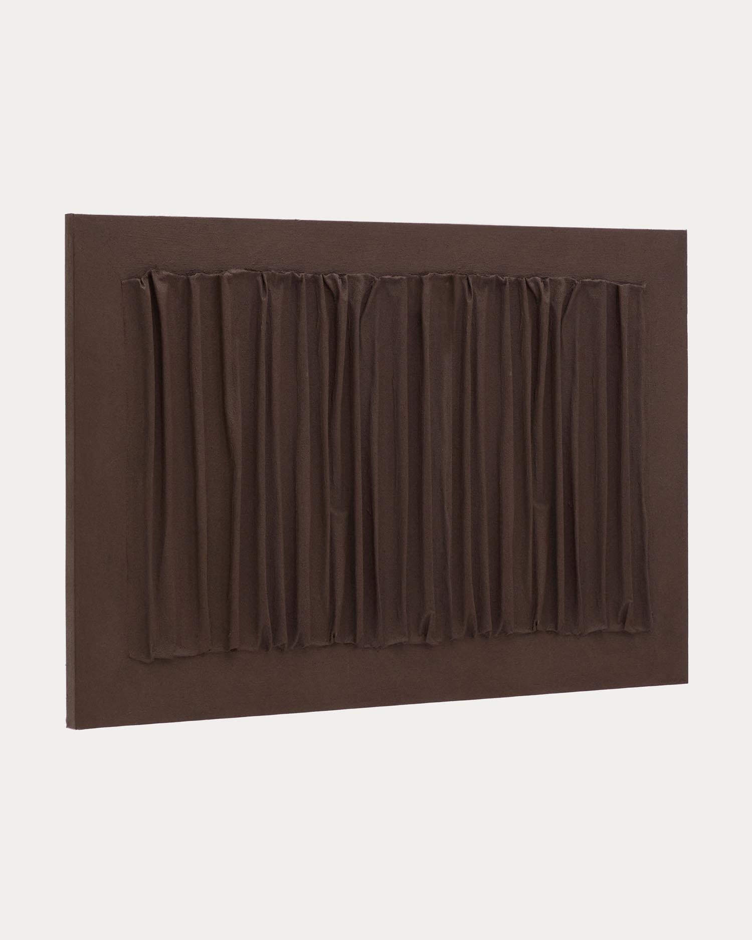 Leinwand Thud mit braunen Reliefs 90 x 60 cm in Schwarz präsentiert im Onlineshop von KAQTU Design AG. Bild ist von Kave Home