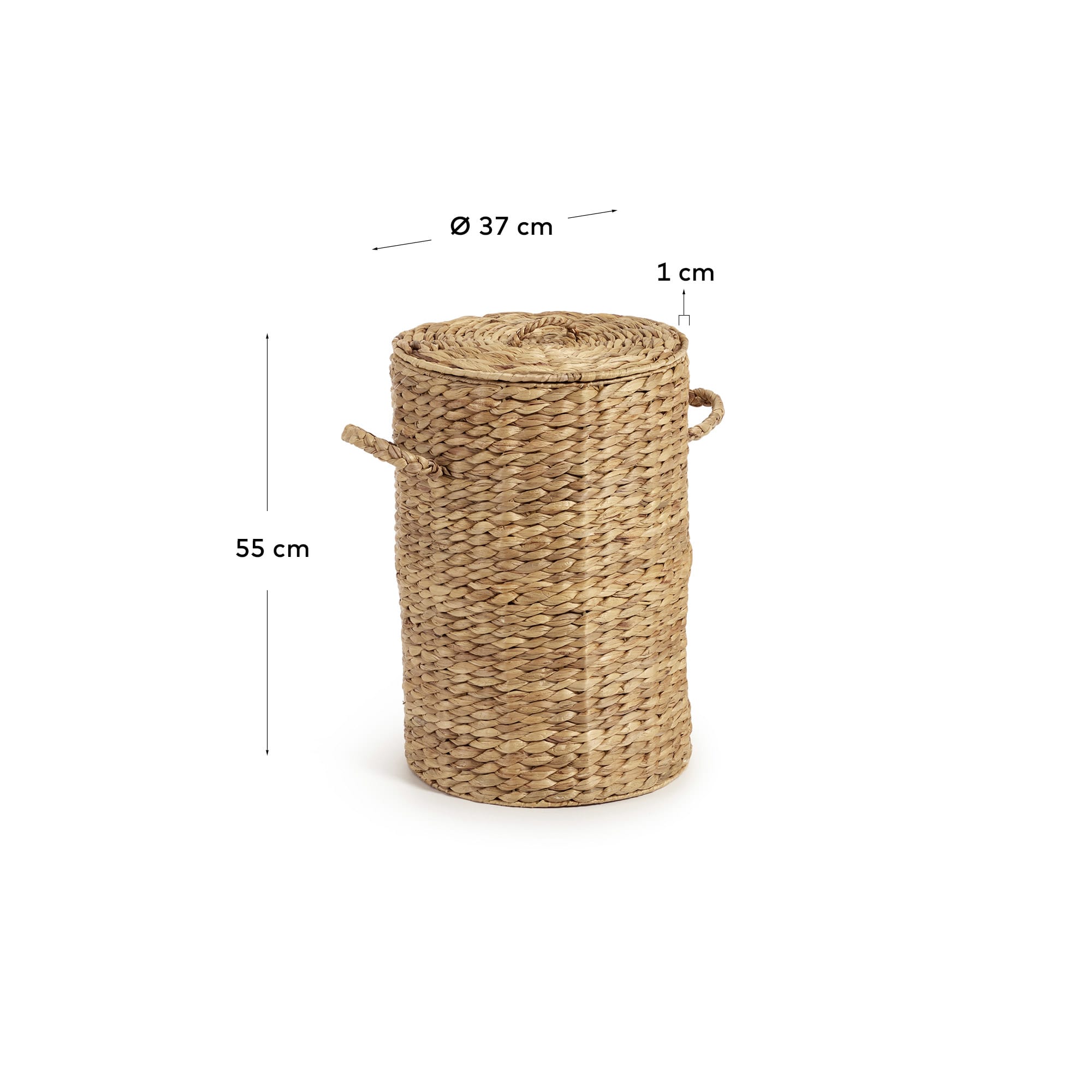 Yessira Wäschekorb aus Naturfaser 55 cm in Braun präsentiert im Onlineshop von KAQTU Design AG. Wäschekorb ist von Kave Home