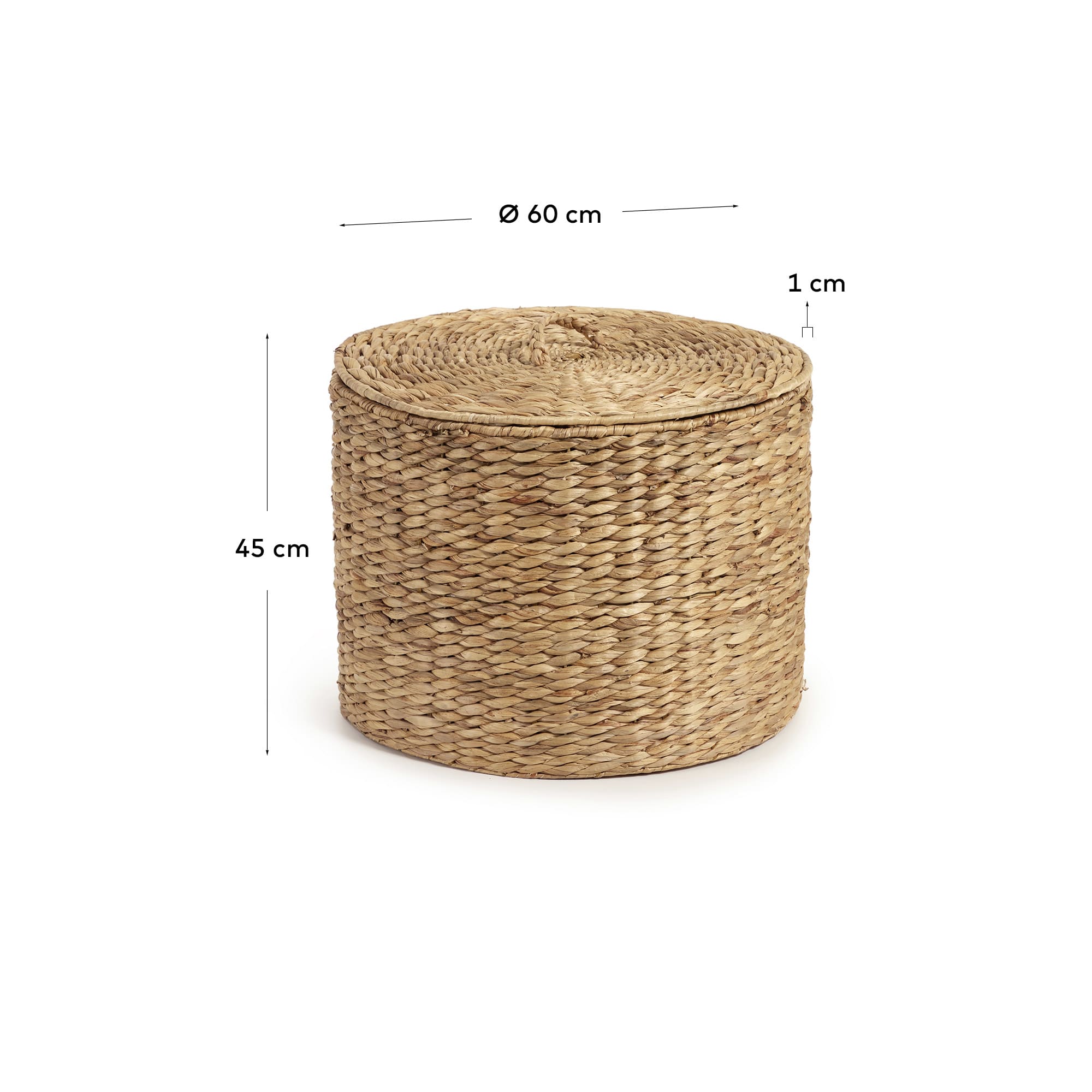 Yessira Wäschekorb aus Naturfaser 45 cm in Braun präsentiert im Onlineshop von KAQTU Design AG. Wäschekorb ist von Kave Home