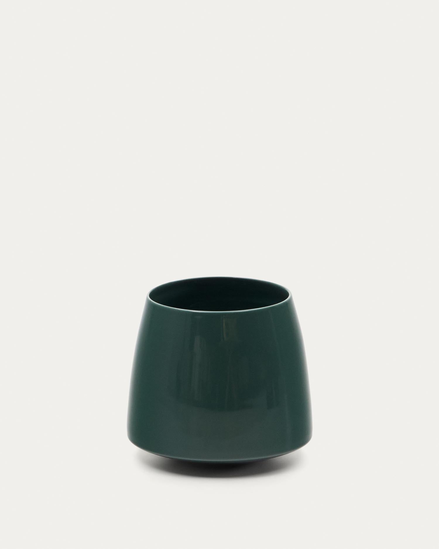 Sibla Keramikvase grün 16 cm in Grün präsentiert im Onlineshop von KAQTU Design AG. Vase ist von Kave Home