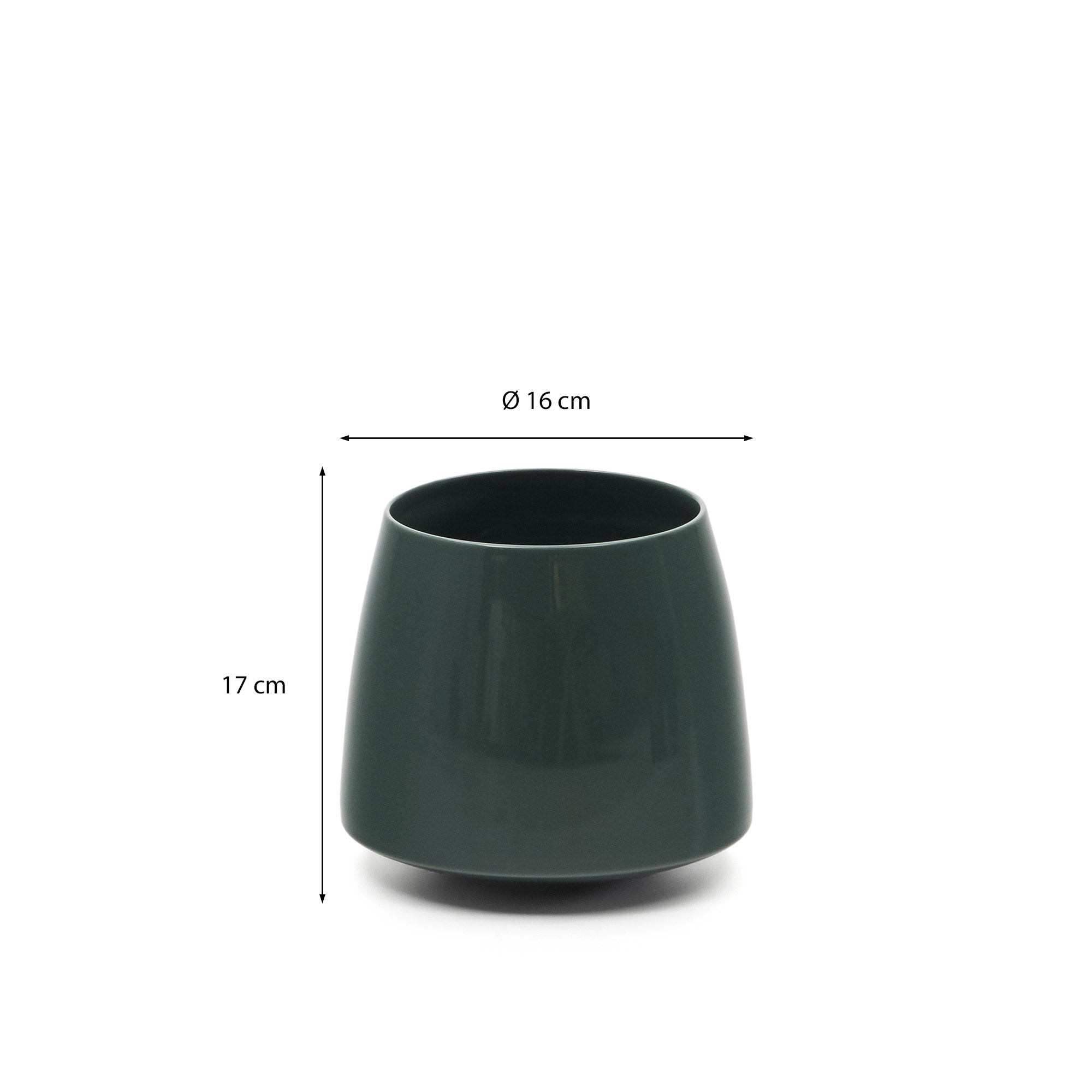 Sibla Keramikvase grün 16 cm in Grün präsentiert im Onlineshop von KAQTU Design AG. Vase ist von Kave Home