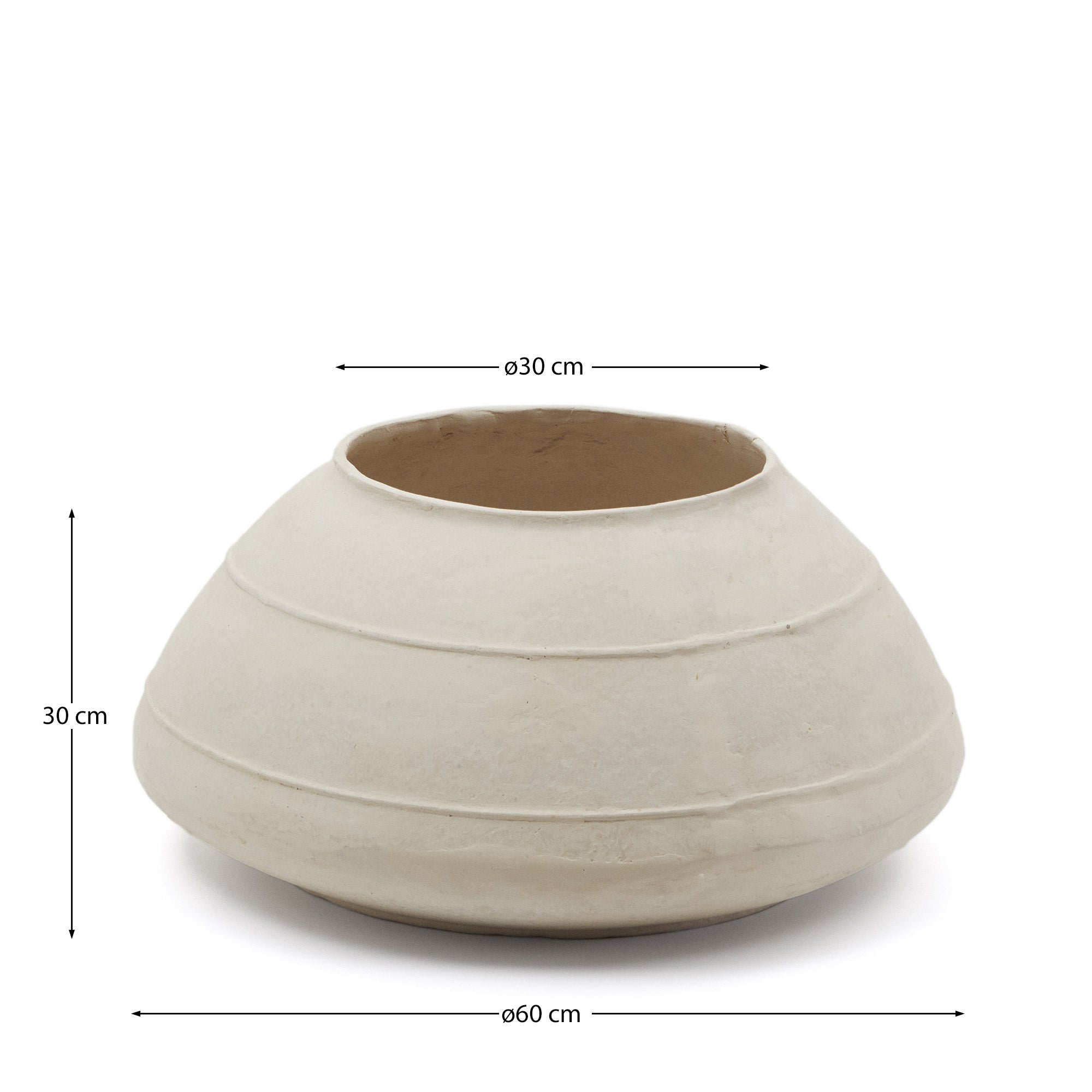 Sylan Vase aus Pappmaché weiss 60 cm in Weiß präsentiert im Onlineshop von KAQTU Design AG. Vase ist von Kave Home