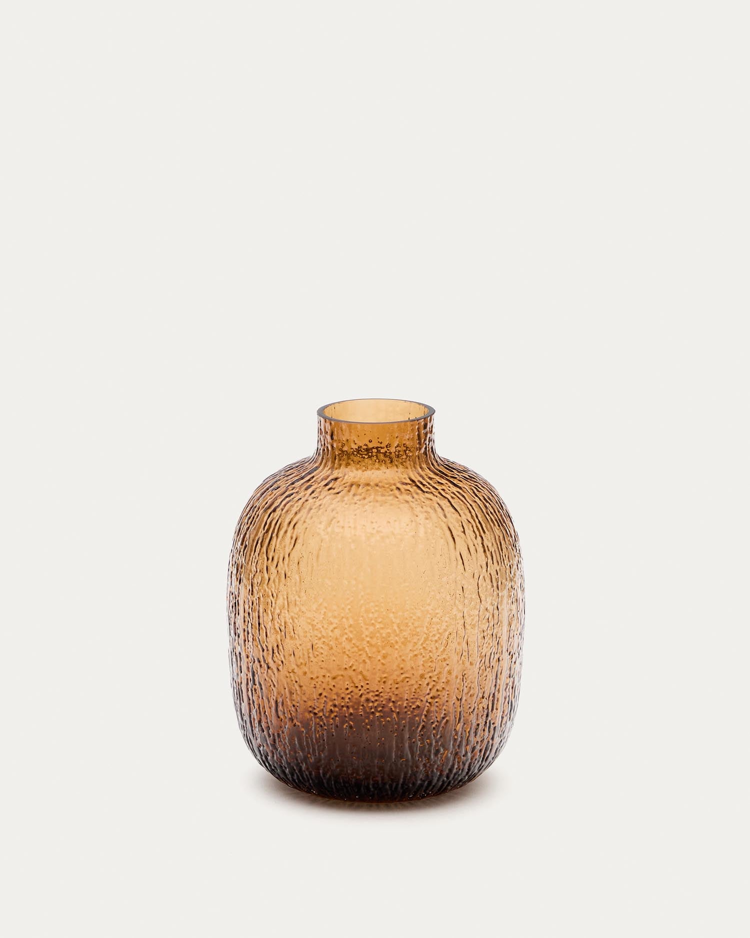 Vase Shali aus braunem Glas 23,5 cm in Klar präsentiert im Onlineshop von KAQTU Design AG. Vase ist von Kave Home