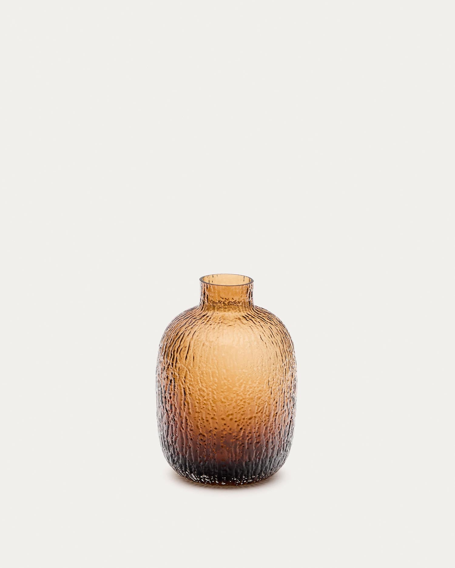 Vase Shali aus braunem Glas 20,5 cm in Klar präsentiert im Onlineshop von KAQTU Design AG. Vase ist von Kave Home