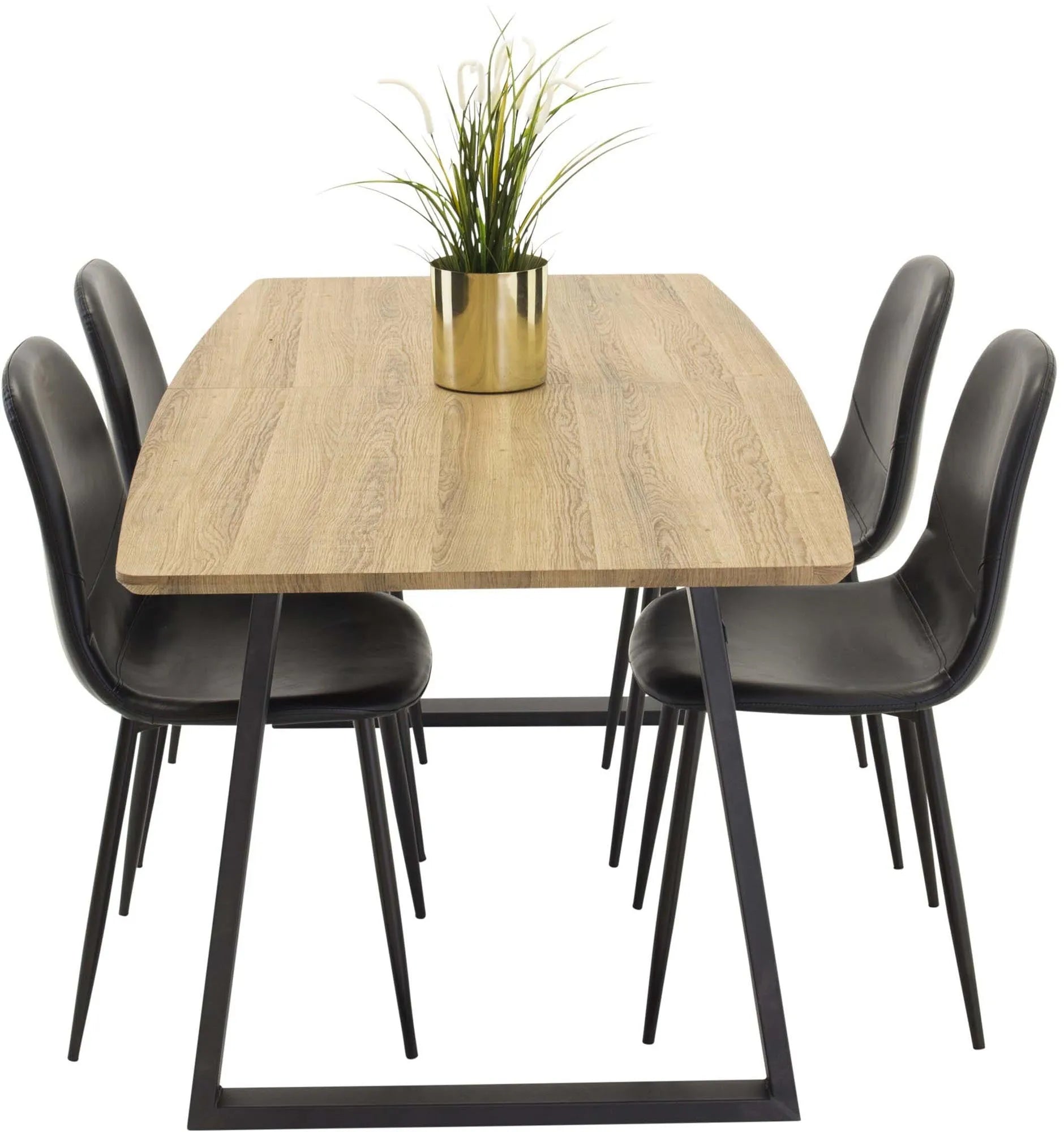 Inca Esszimmerset (Polar) 160cm/4St. in Natur / Schwarz präsentiert im Onlineshop von KAQTU Design AG. Esszimmerset ist von Venture Home