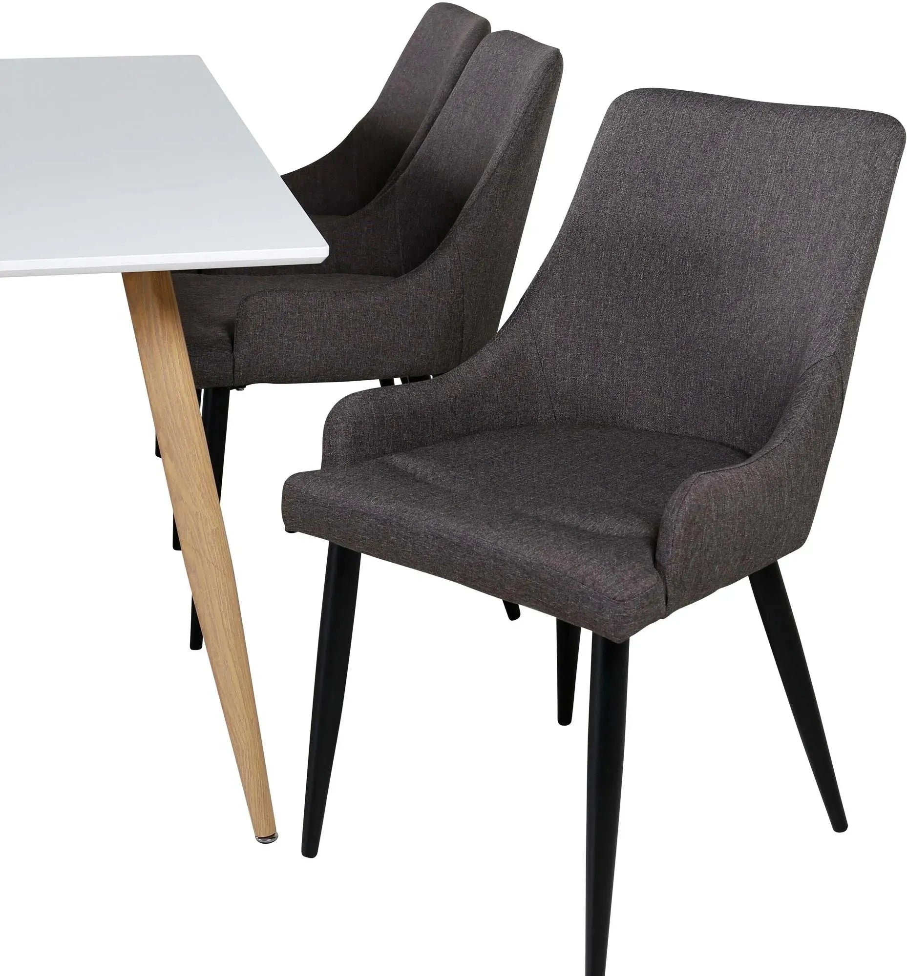 Polar Esszimmerset + Plaza 180cm/6St. in Grau  / Weiss präsentiert im Onlineshop von KAQTU Design AG. Esszimmerset ist von Venture Home