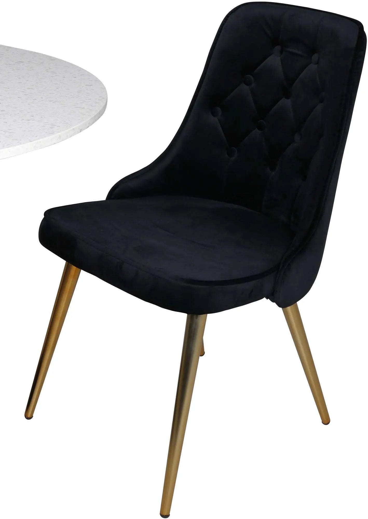 Razzia Esszimmerset + Velvet Deluxe ⌀106cm/4St. in Grau / Schwarz / Gold präsentiert im Onlineshop von KAQTU Design AG. Esszimmerset ist von Venture Home