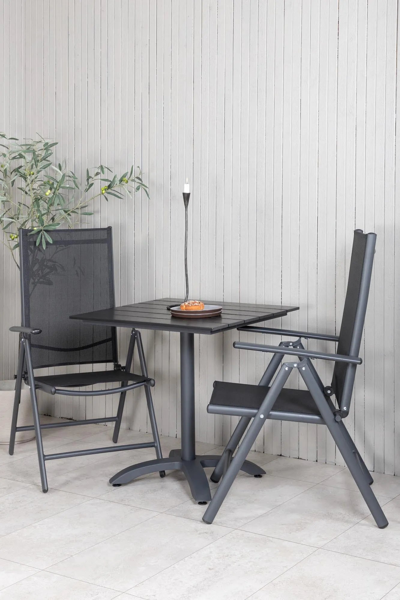 Colorado Cafétisch + Break Stuhl in Schwarz präsentiert im Onlineshop von KAQTU Design AG. Esszimmerset ist von Venture Home