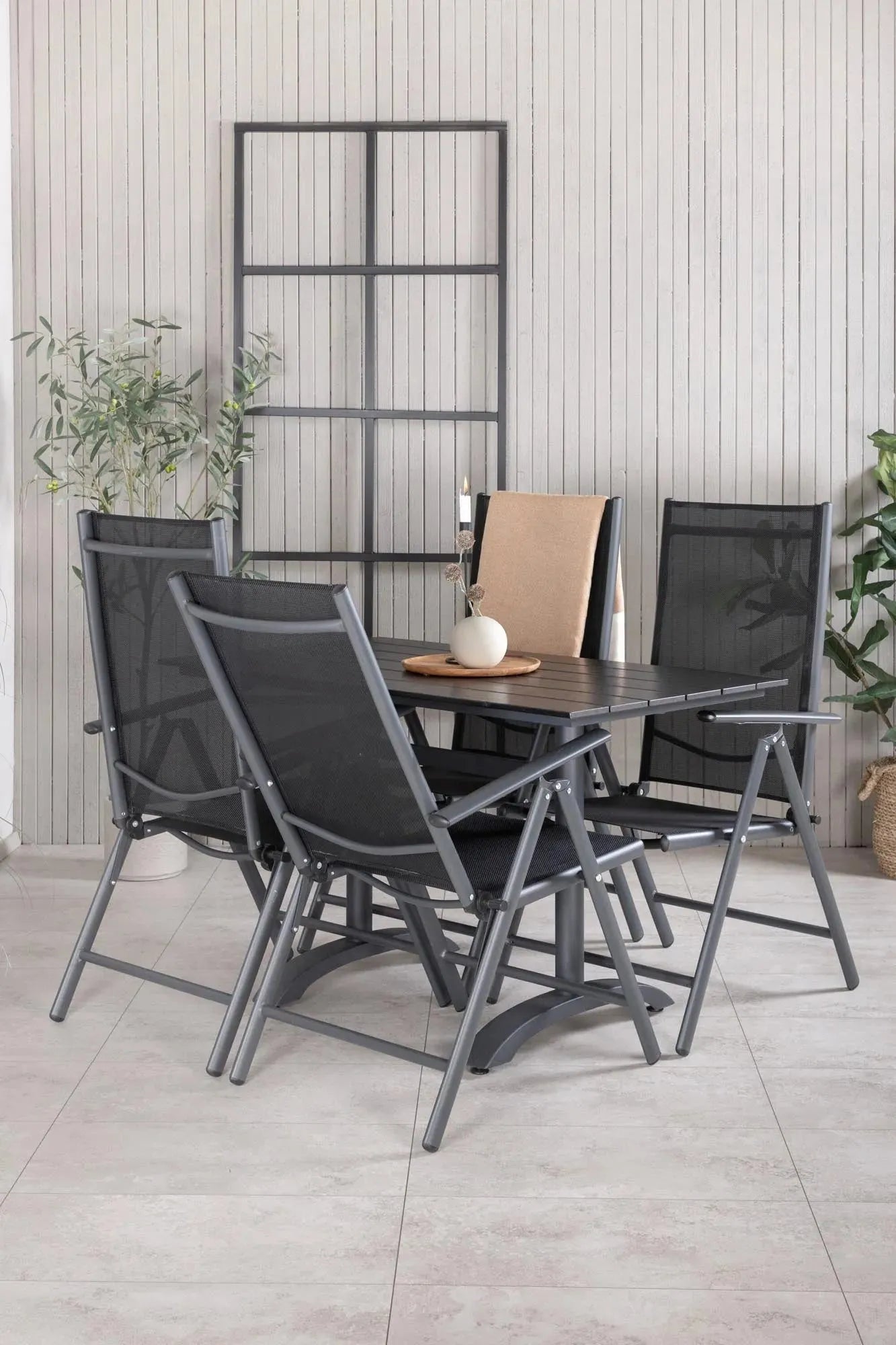 Denver Outdoor-Tischset + Break 120cm/4St. - KAQTU Design