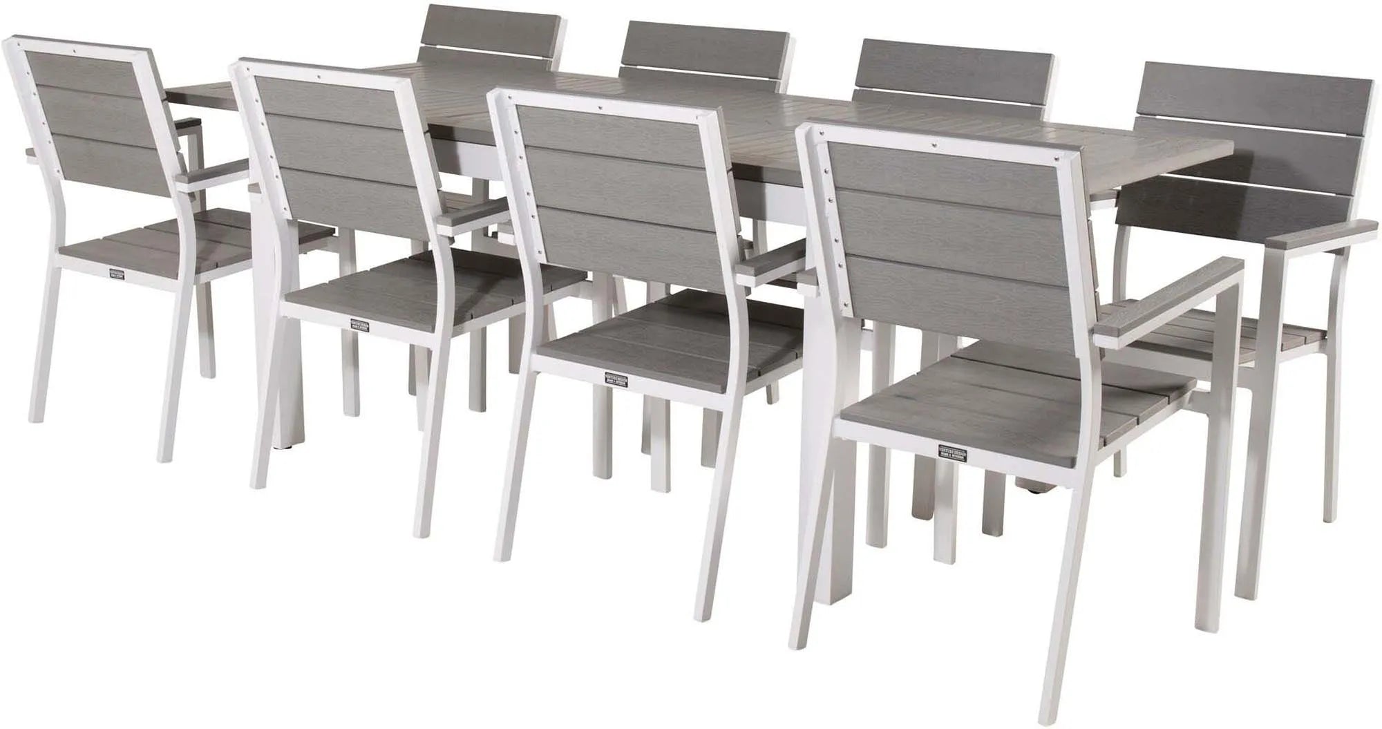 Albany Outdoor-Esstischset + Levels 160cm/8St. - KAQTU Design