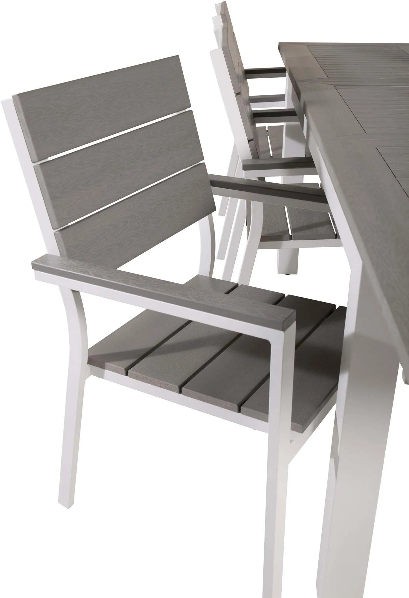 Albany Outdoor-Esstischset + Levels 160cm/8St. - KAQTU Design