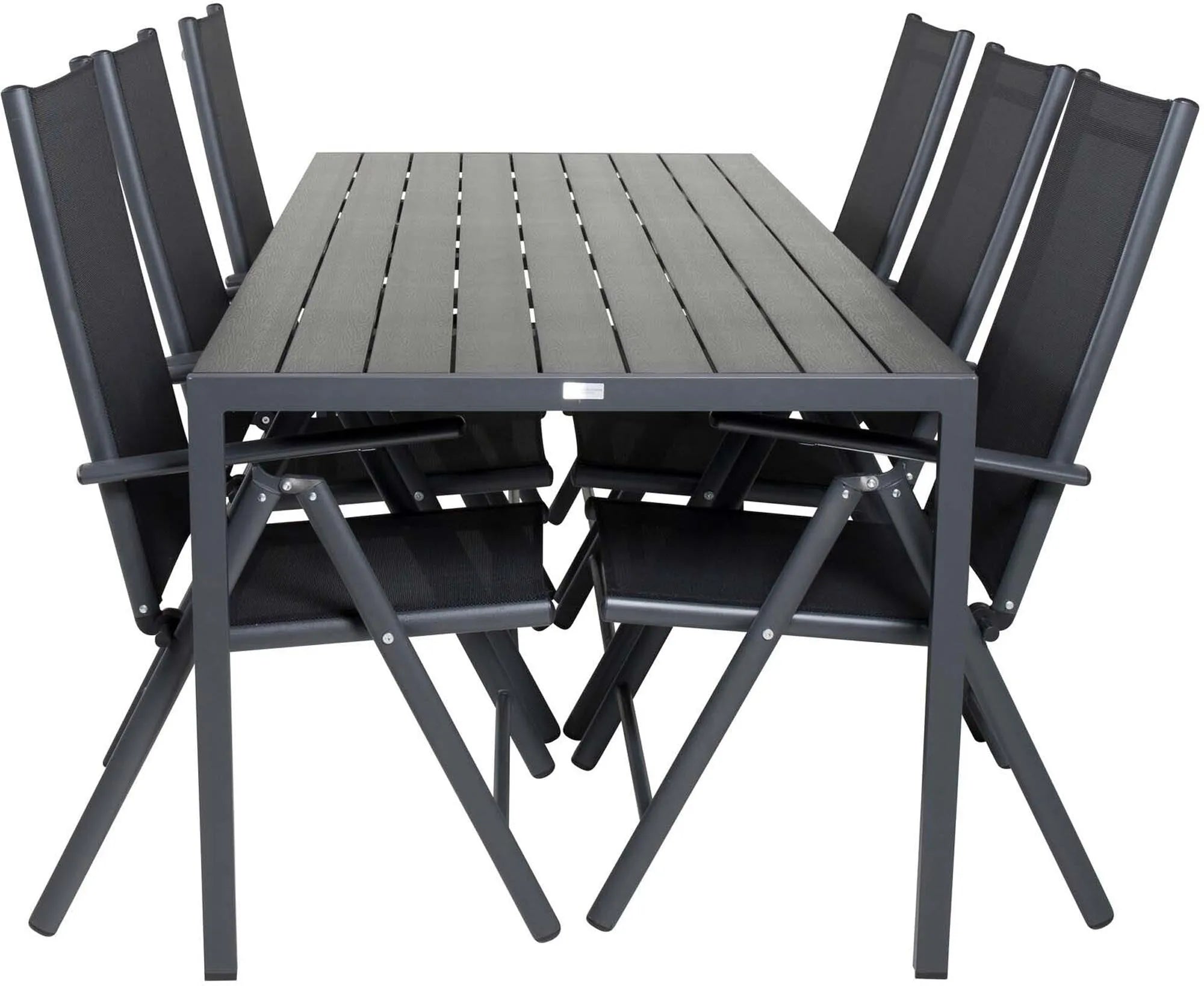 Break Outdoor-Tischset 205cm/6St., Gartentischset, KAQTU Design