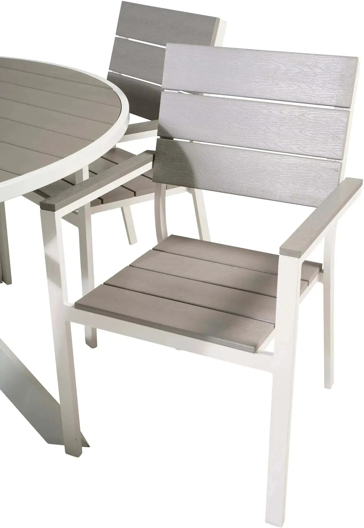 Parma Outdoor-Tischset + Levels ⌀140cm/6St. - KAQTU Design