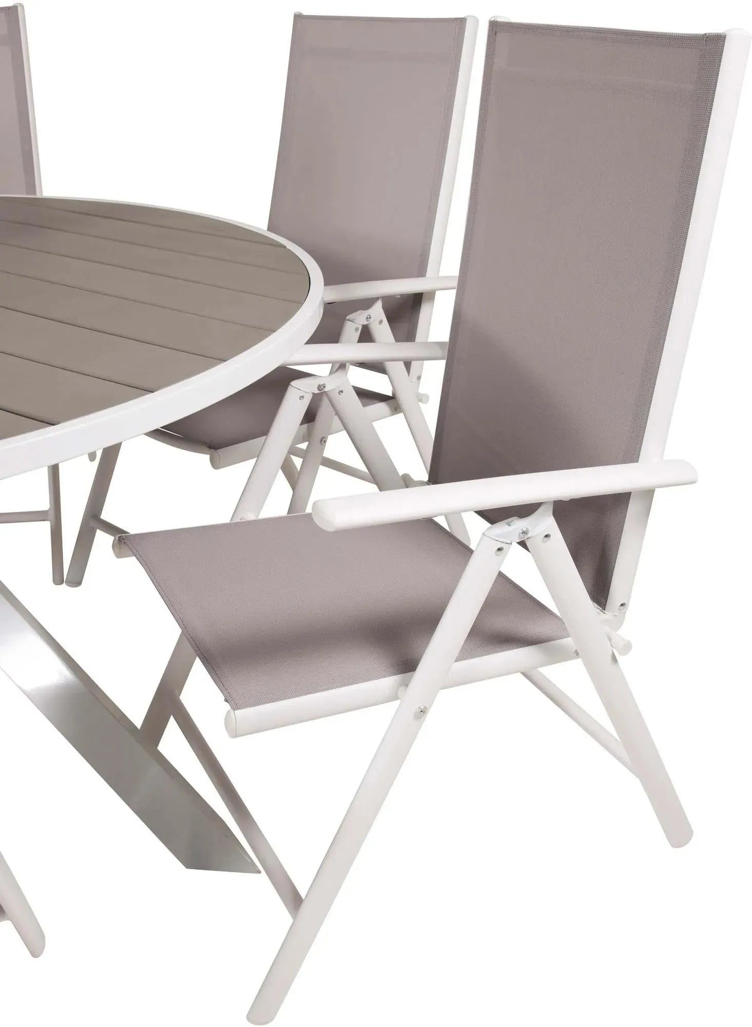 Parma Outdoor-Tischset + Break ⌀140cm/6St. - KAQTU Design