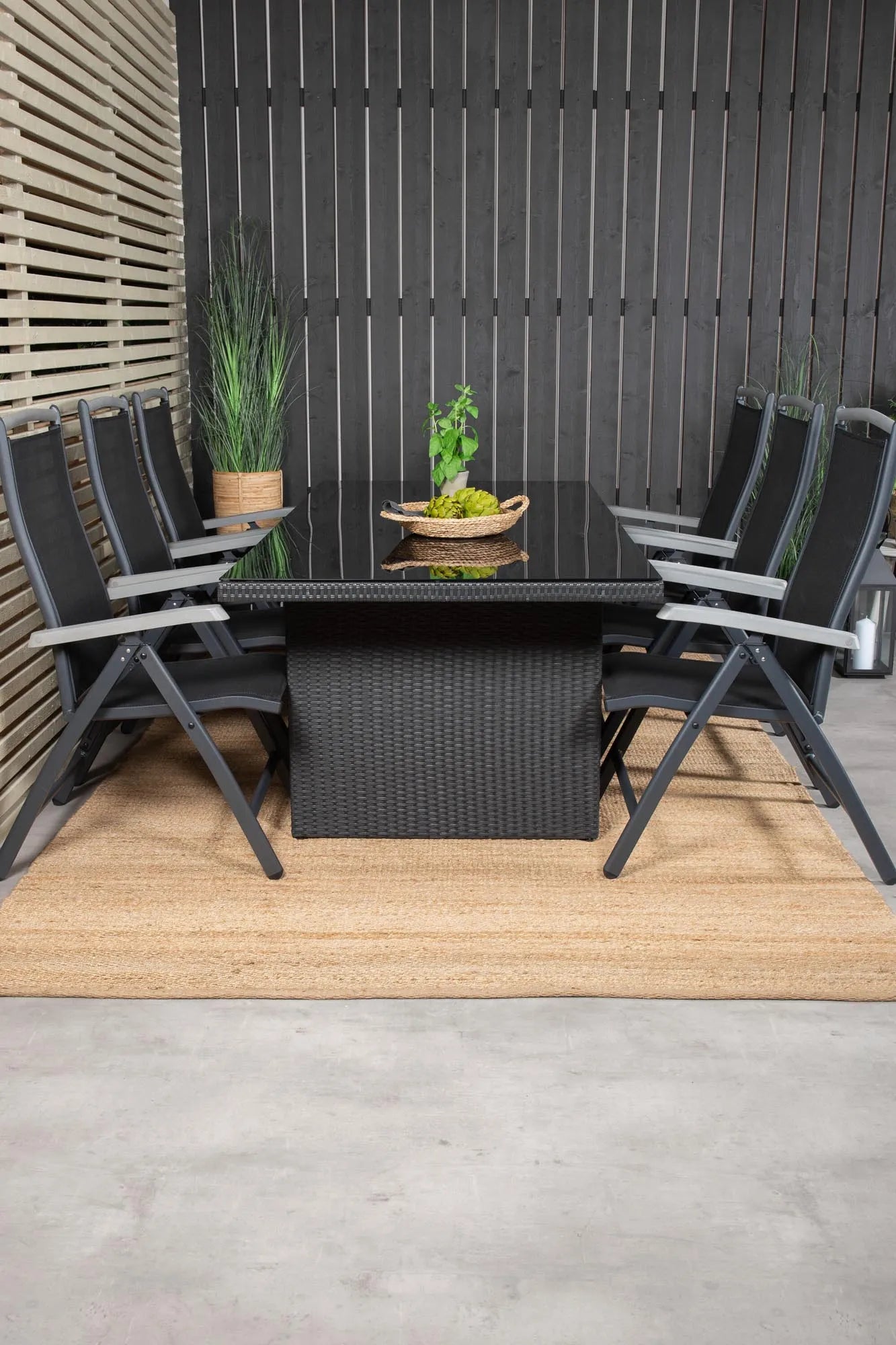 Padova Outdoor-Tischset + Albany 200cm/6St. - KAQTU Design