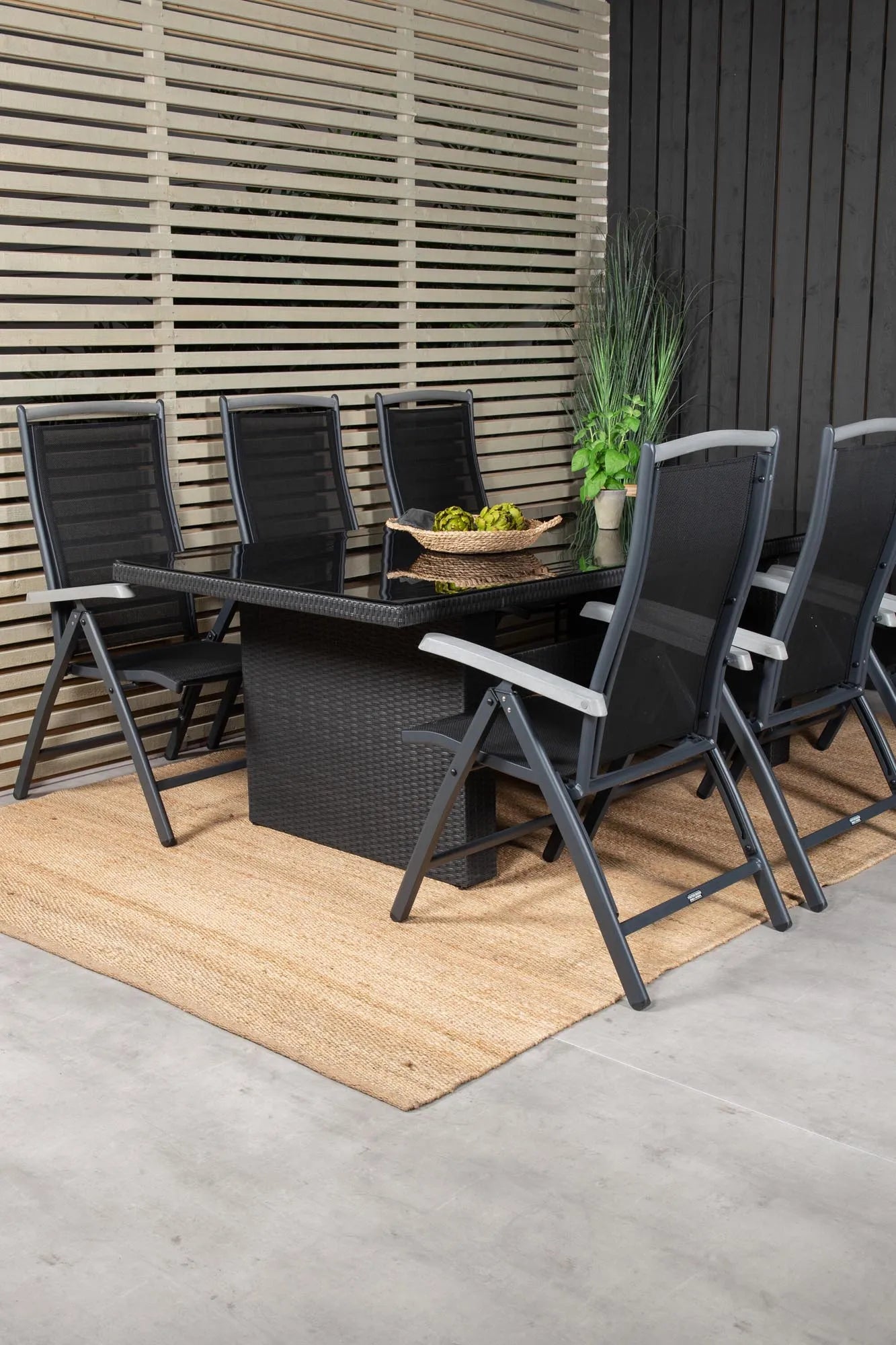 Padova Outdoor-Tischset + Albany 200cm/6St. - KAQTU Design