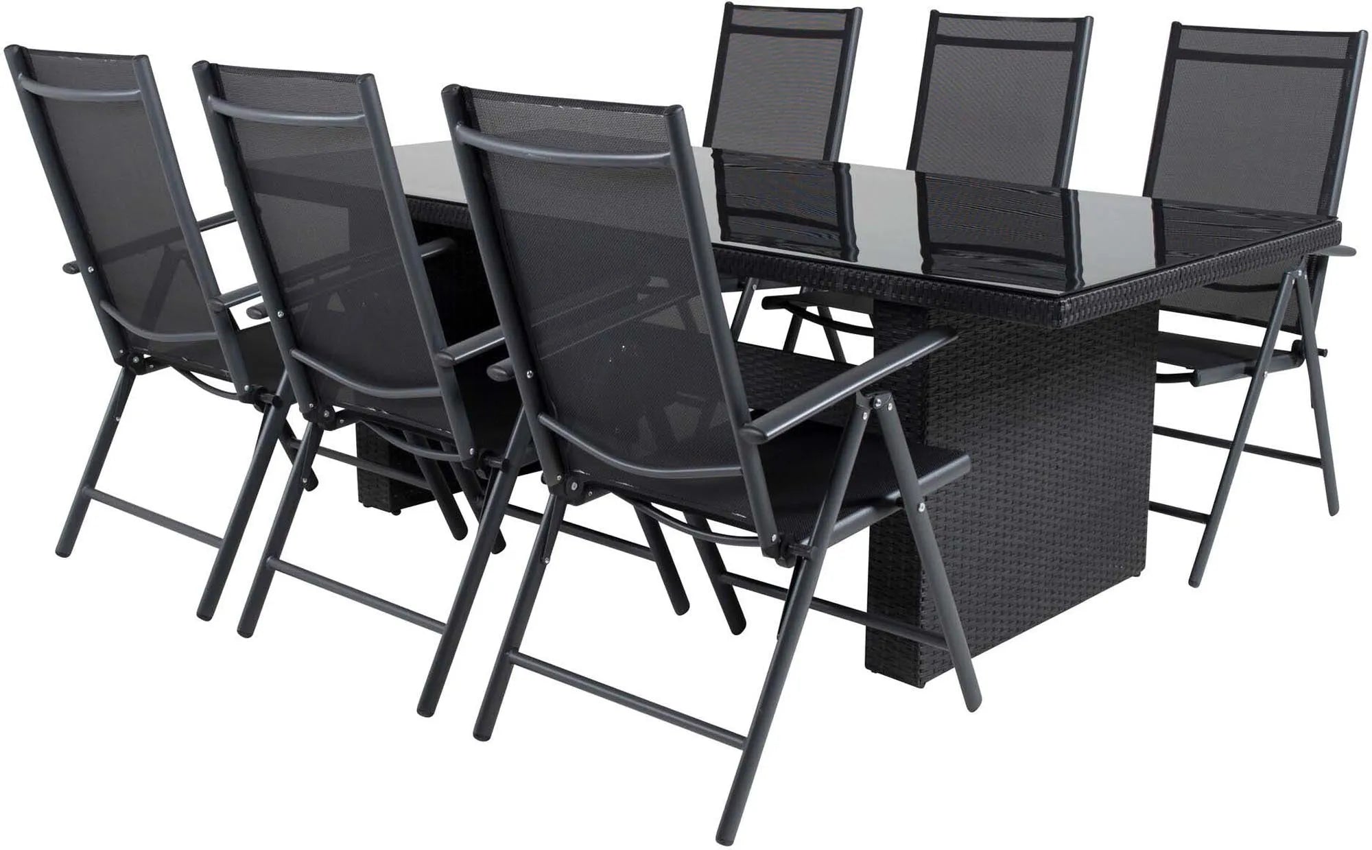 Padova Outdoor-Tischset + Break 200cm/6St. - KAQTU Design