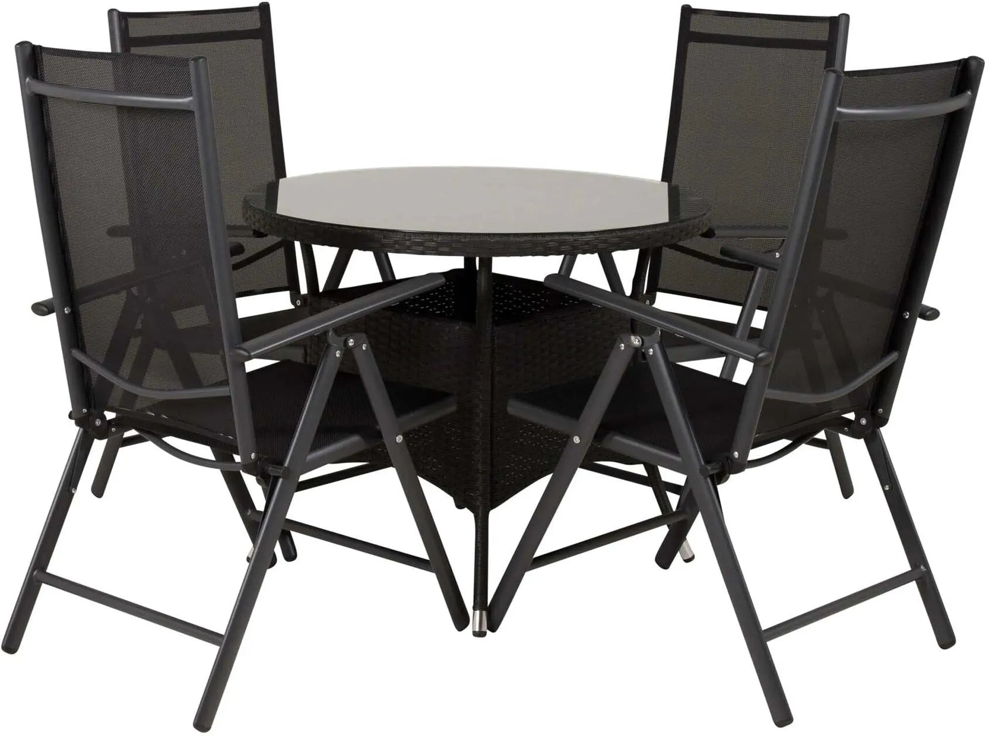 Volta Outdoor-Tischset + Break ⌀90cm/4St. - KAQTU Design