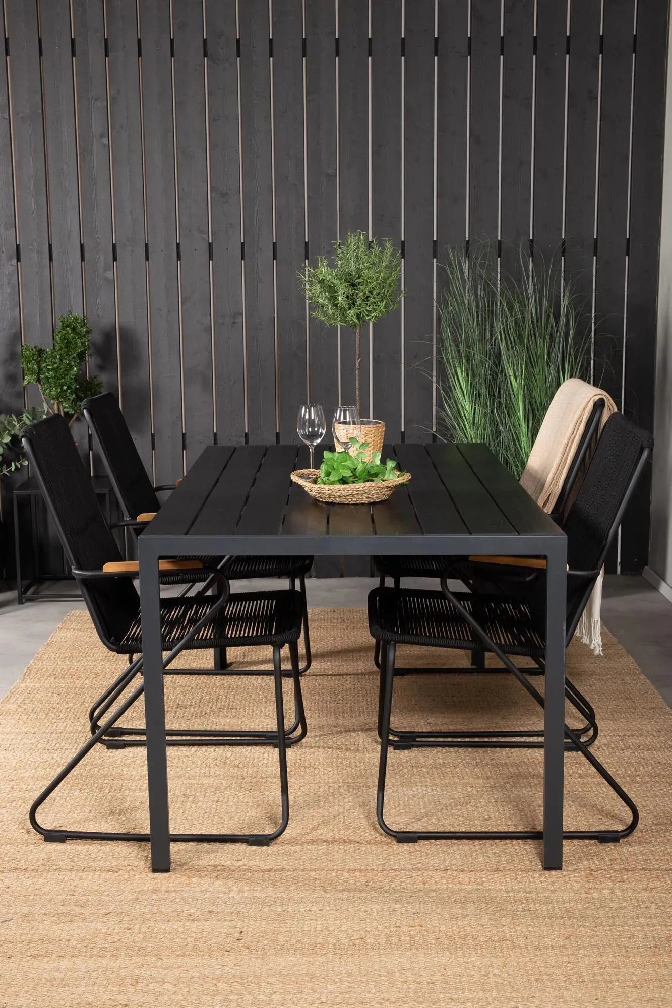 Break Outdoor-Tischset + Bois 150cm/4St. - KAQTU Design