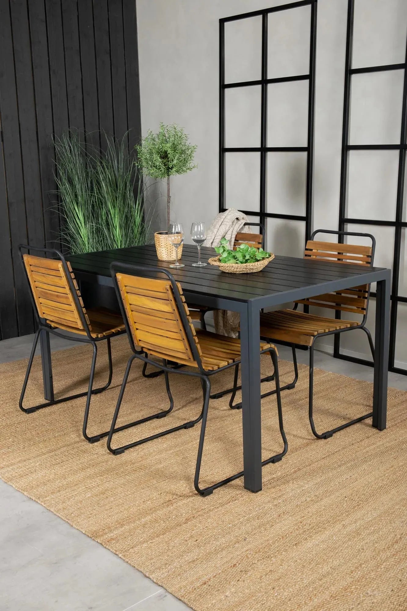 Break Outdoor-Tischset + Bois 150cm/4St. - KAQTU Design