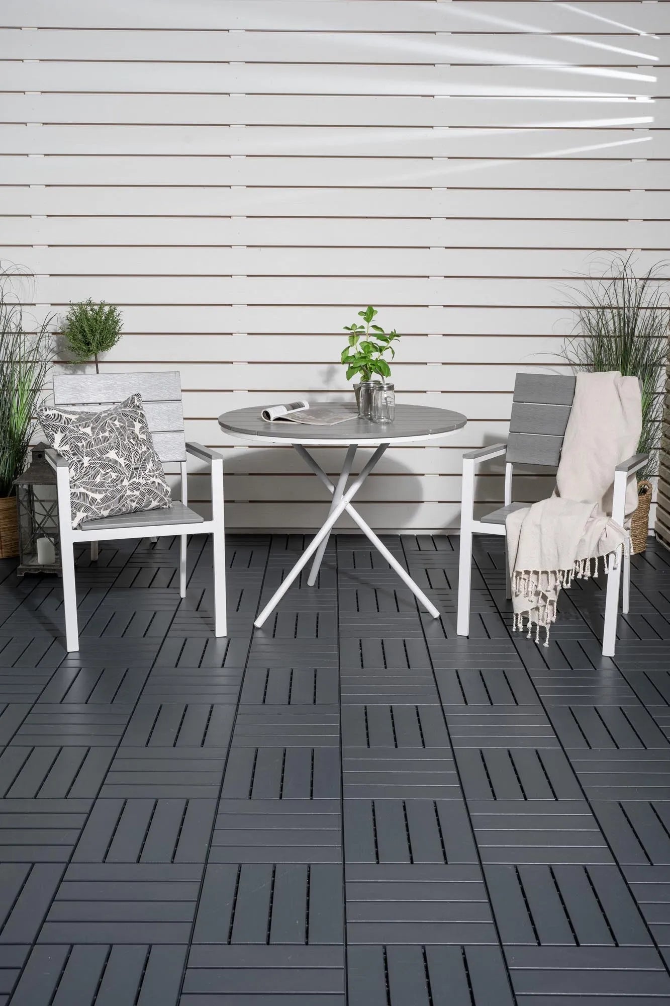 Parma Outdoor-Tischset + Levels ⌀90cm/2St. - KAQTU Design