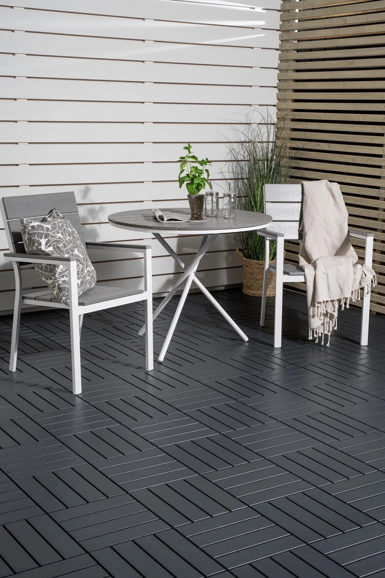 Parma Outdoor-Tischset + Levels ⌀90cm/2St. - KAQTU Design