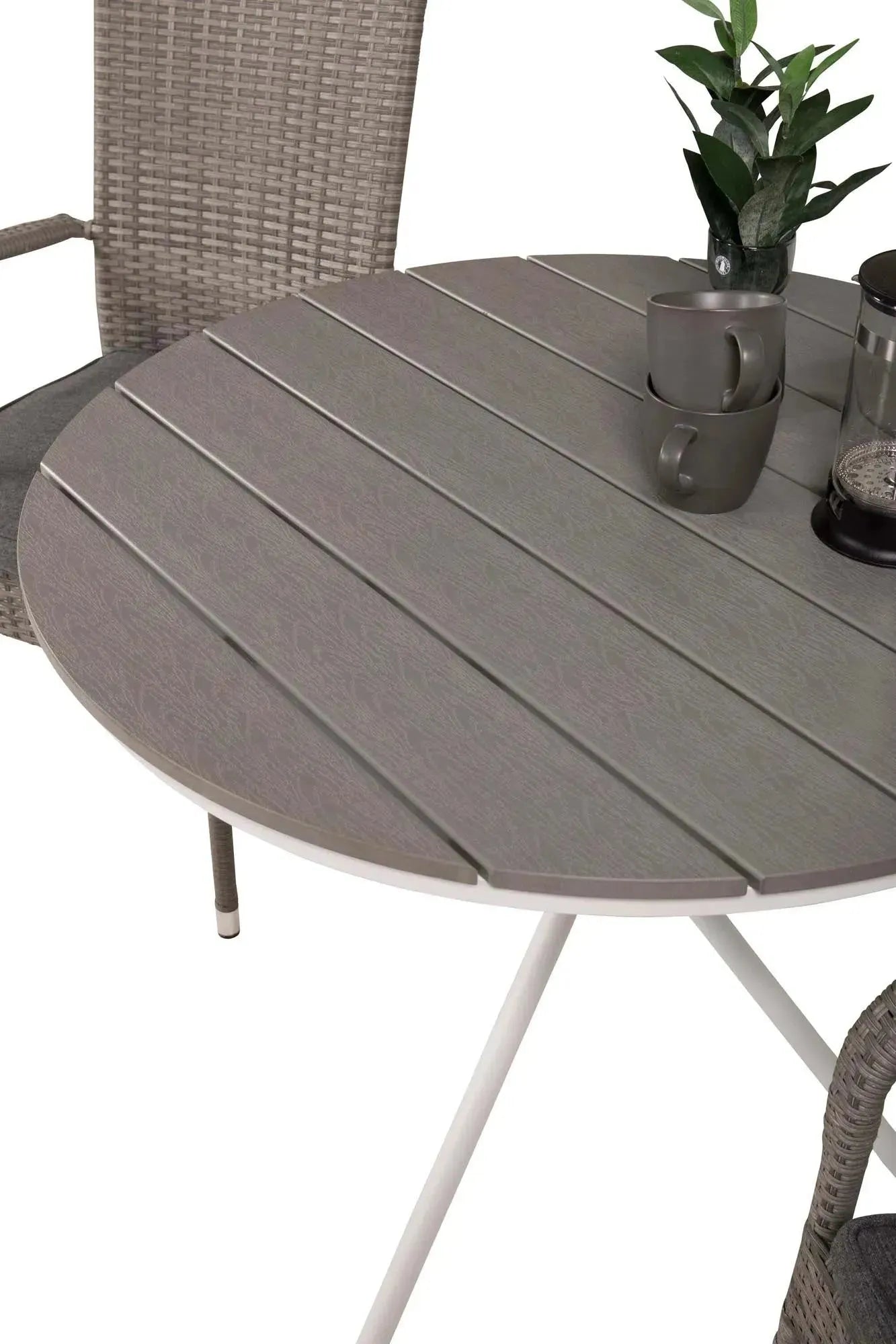 Parma Outdoor-Tischset + Anna ⌀90cm/2St. - KAQTU Design