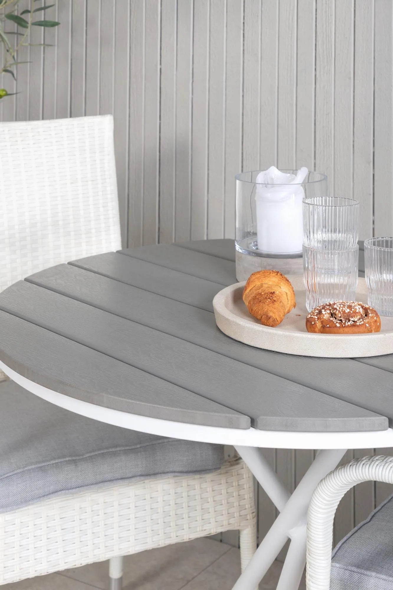 Parma Outdoor-Tischset + Anna ⌀90cm/2St. - KAQTU Design