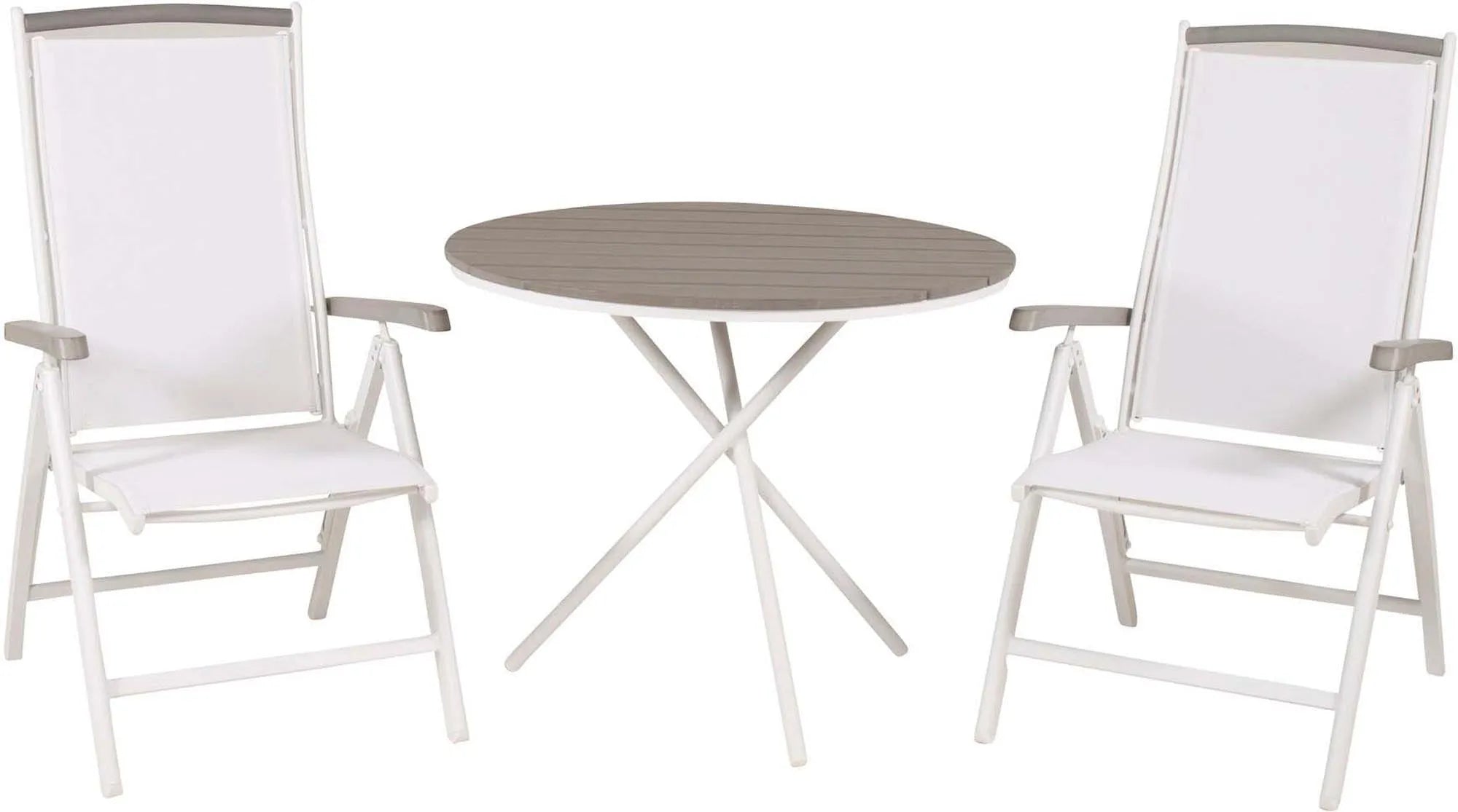 Parma Outdoor-Tischset + Albany ⌀90cm/2St. - KAQTU Design