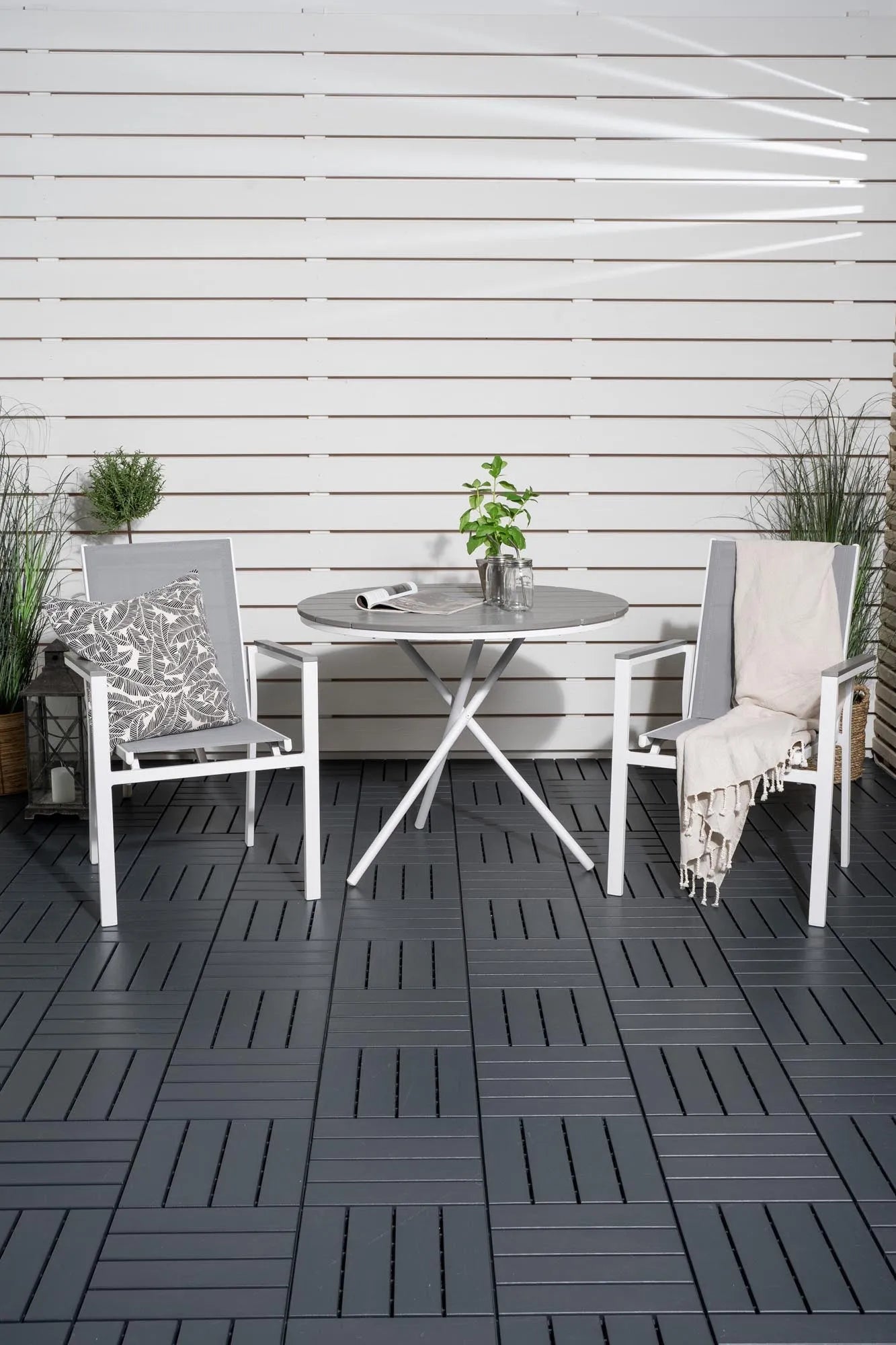 Parma Outdoor-Tischset + Parma ⌀90cm/2St. - KAQTU Design