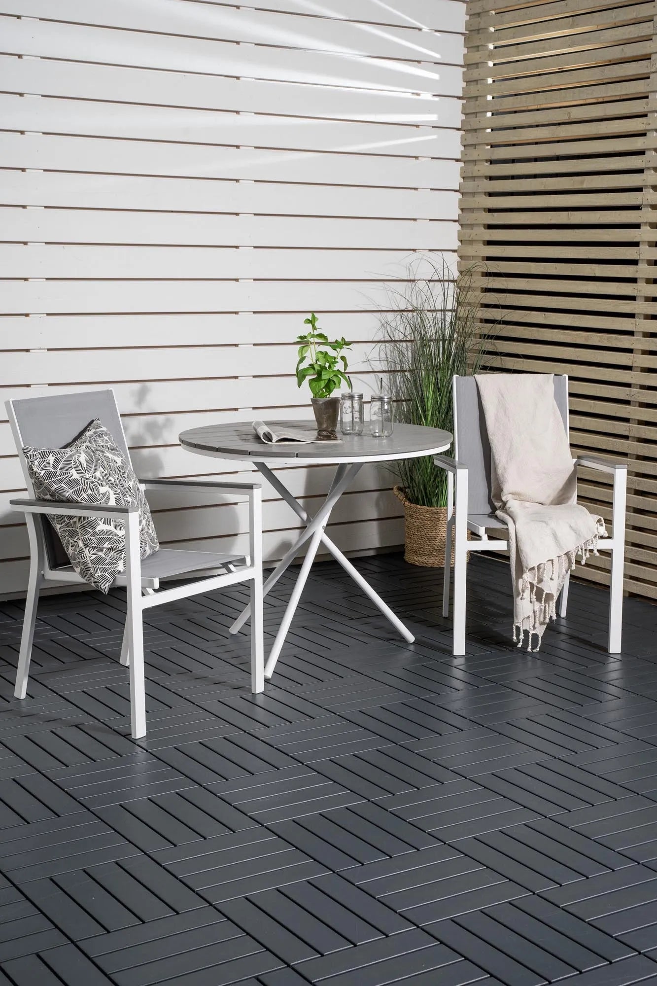 Parma Outdoor-Tischset + Parma ⌀90cm/2St. - KAQTU Design