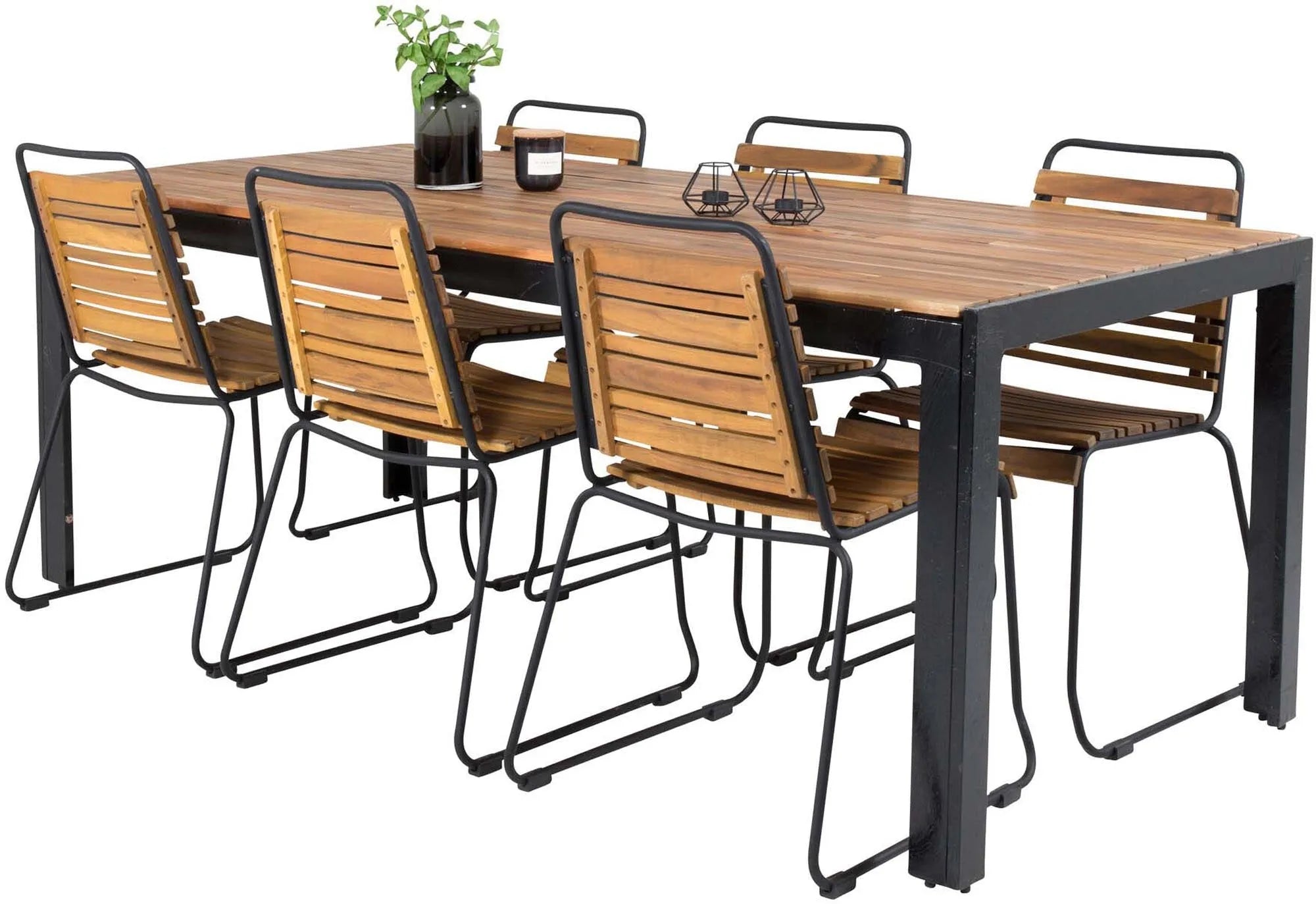 Bois Outdoor-Tischset 205cm/6St. - KAQTU Design