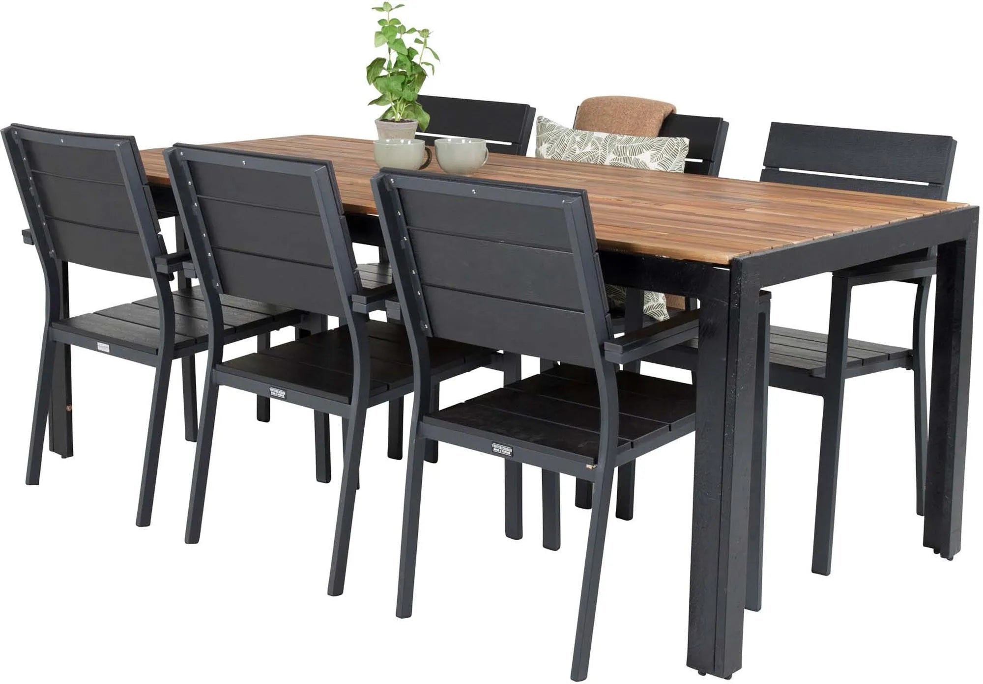 Bois Outdoor-Tischset + Levels 205cm/6St. - KAQTU Design