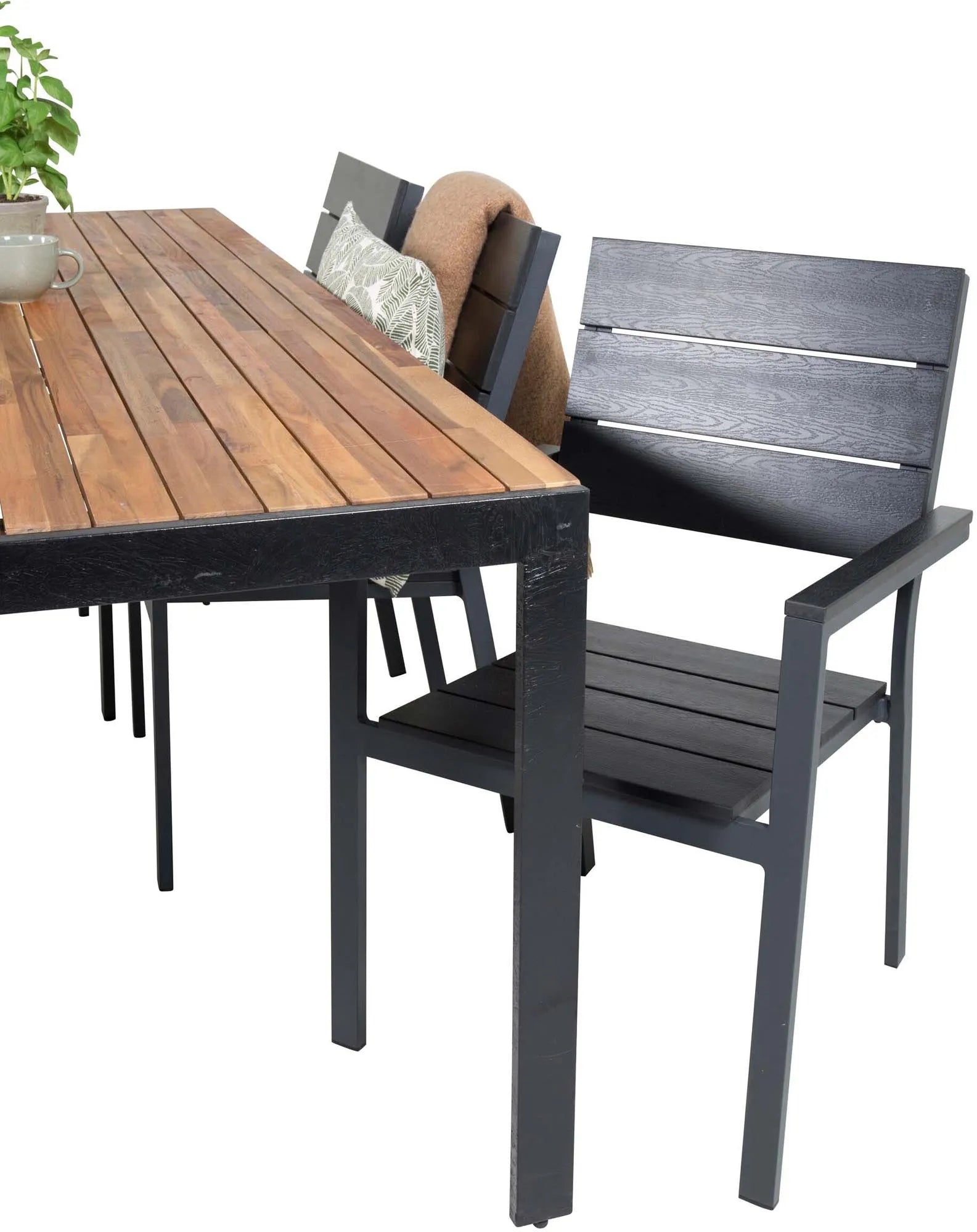 Bois Outdoor-Tischset + Levels 205cm/6St. - KAQTU Design