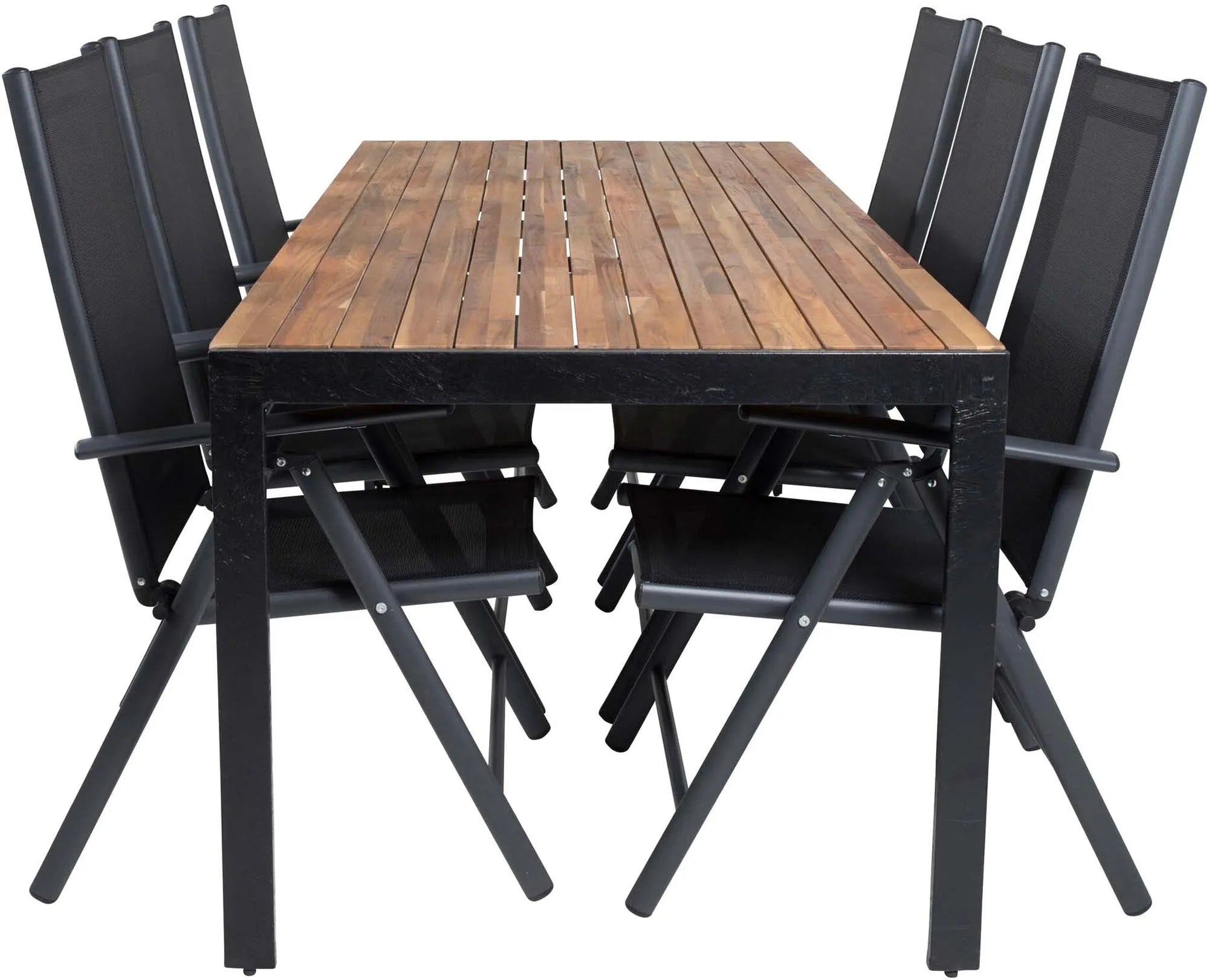 Bois Outdoor-Tischset + Break 205cm/6St., Gartentischset, KAQTU Design