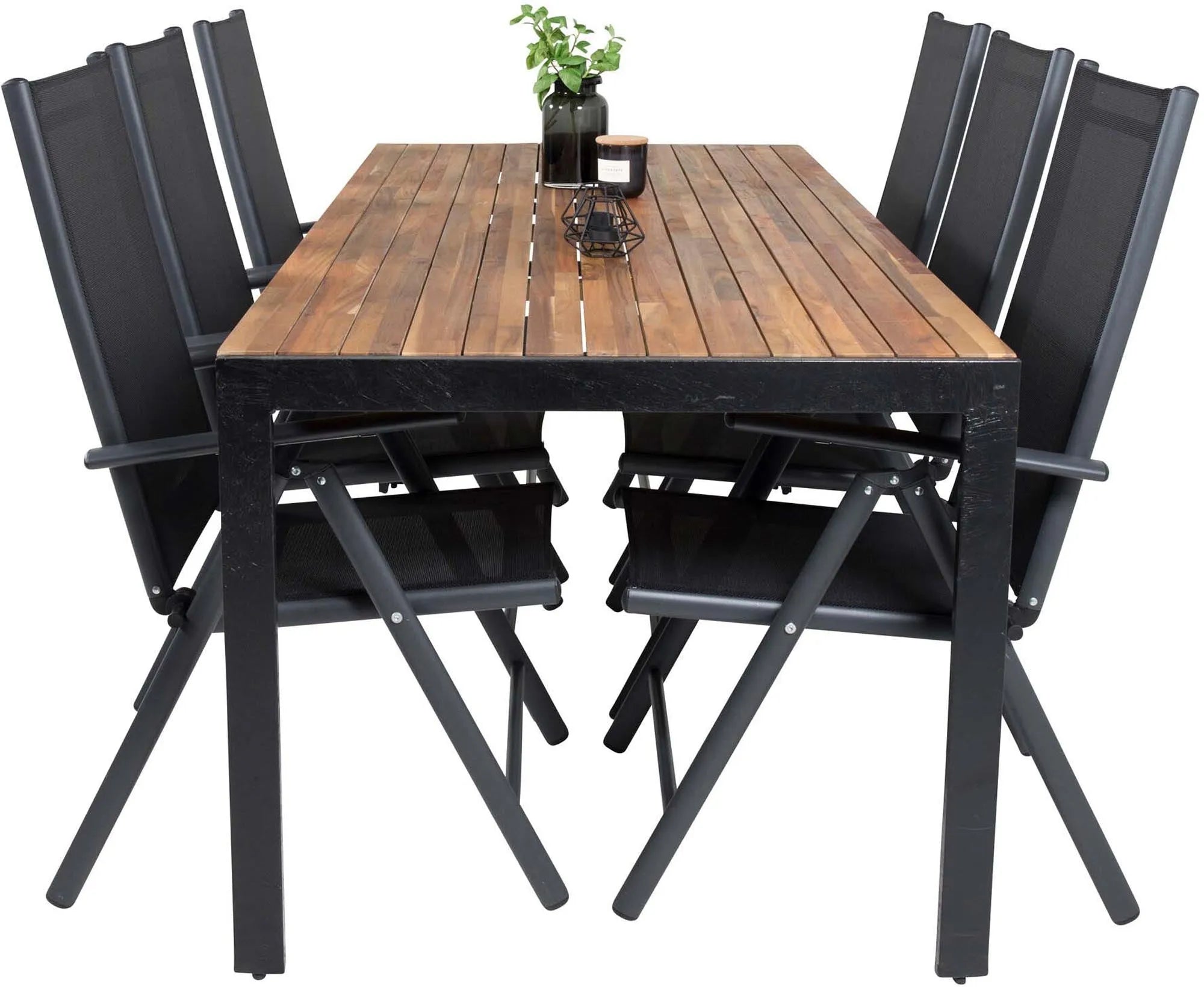 Bois Outdoor-Tischset + Break 205cm/6St. - KAQTU Design