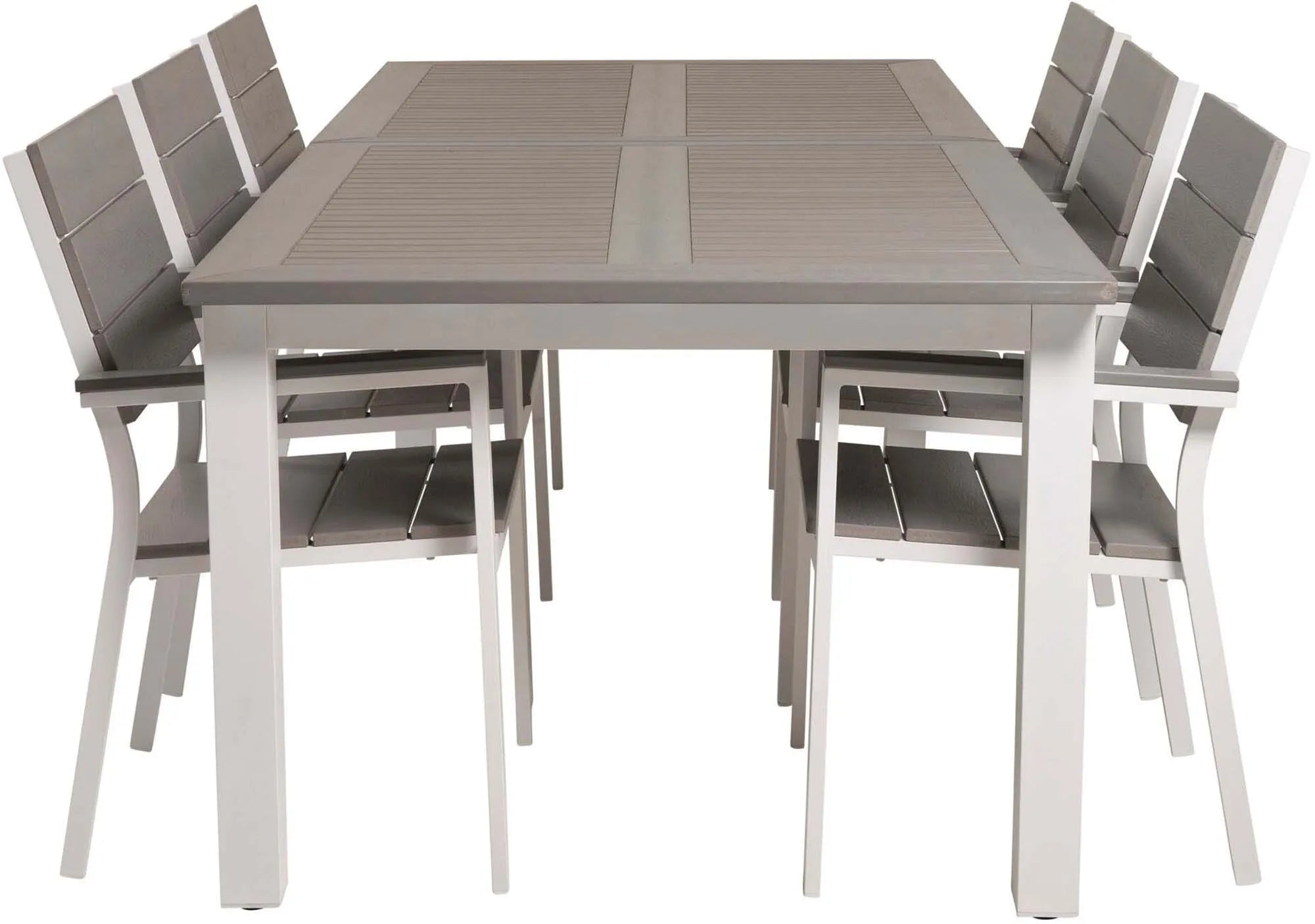 Albany Outdoor-Esstischset + Levels 224cm/6St. - KAQTU Design