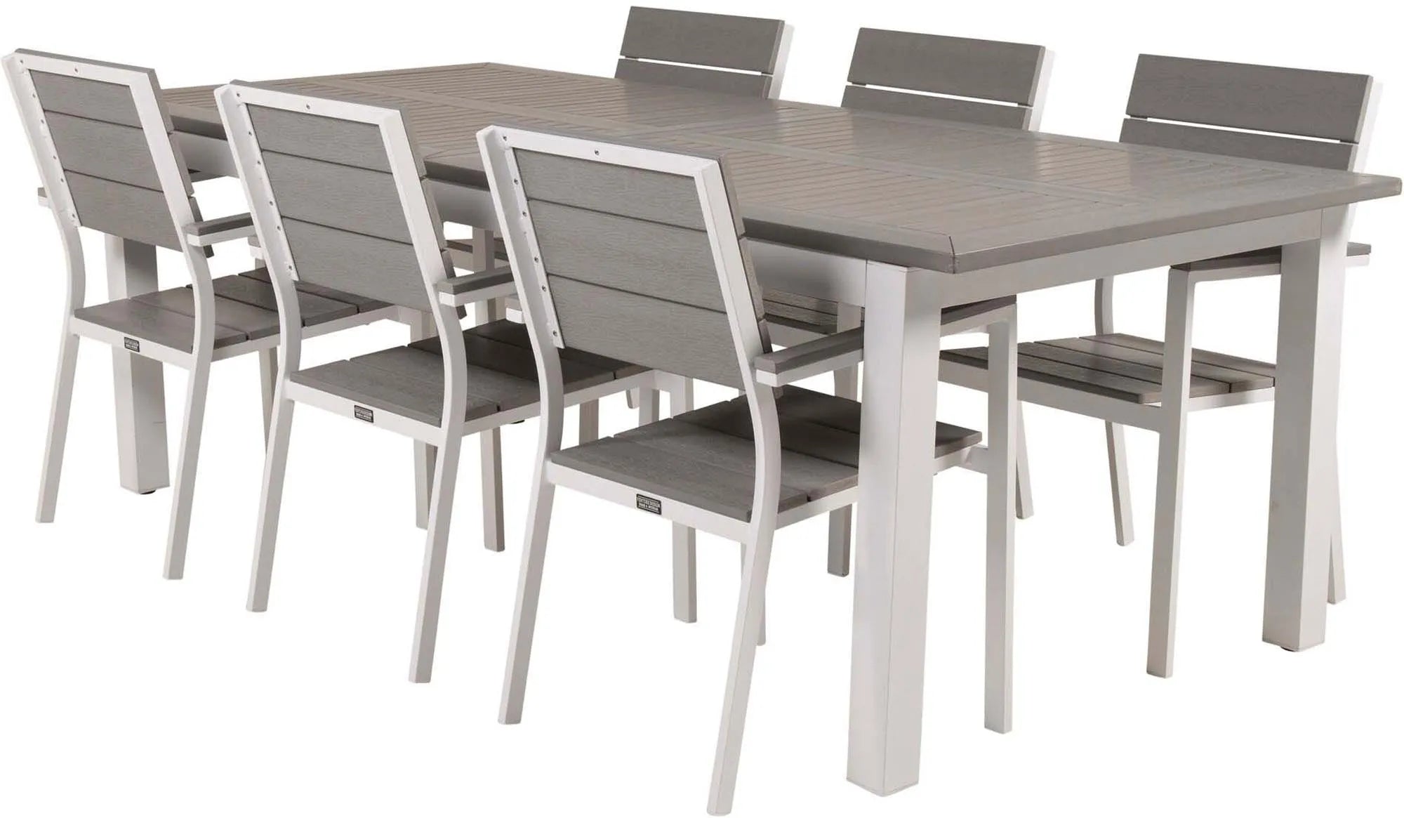 Albany Outdoor-Esstischset + Levels 224cm/6St. - KAQTU Design