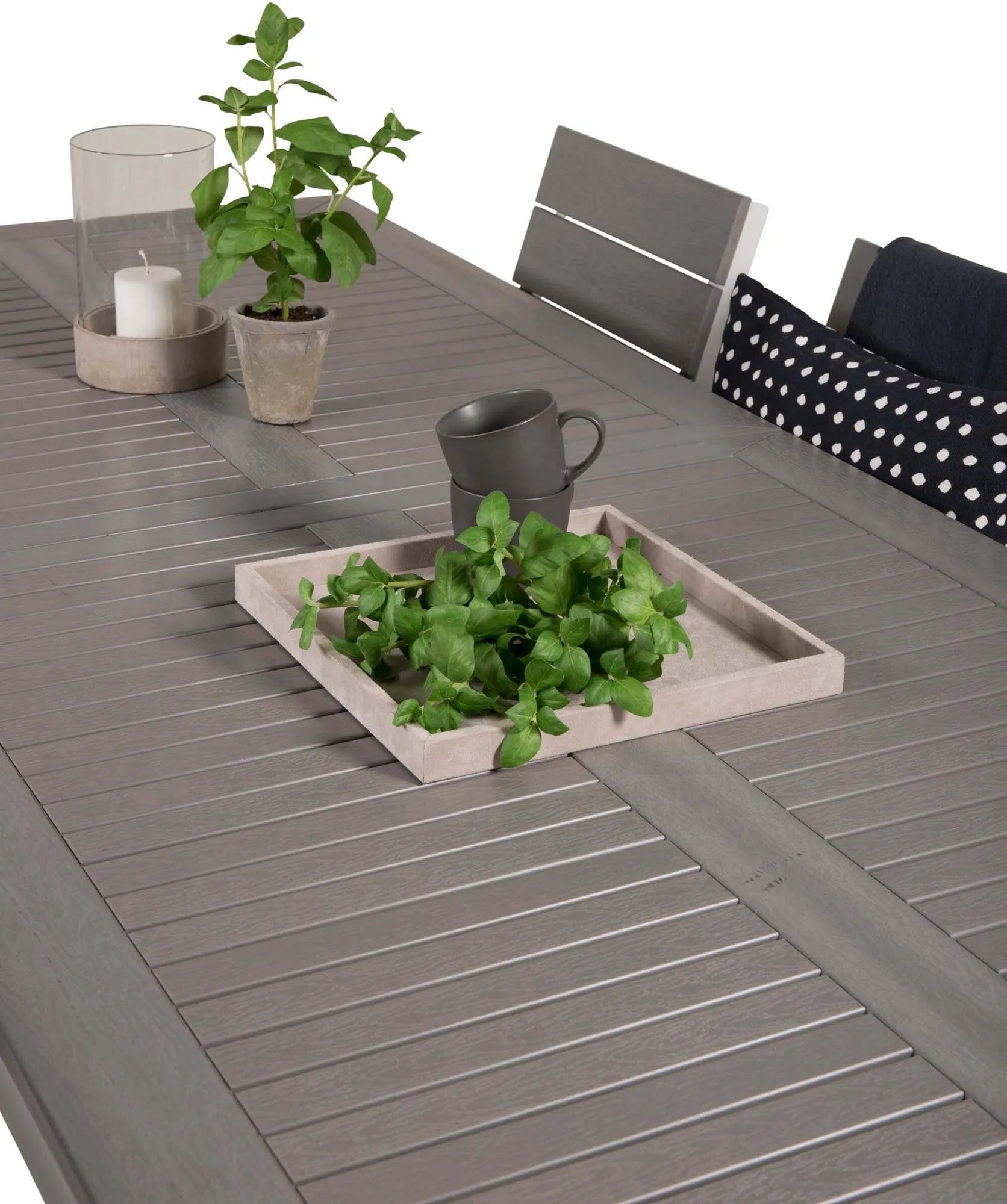 Albany Outdoor-Esstischset + Levels 224cm/6St. - KAQTU Design