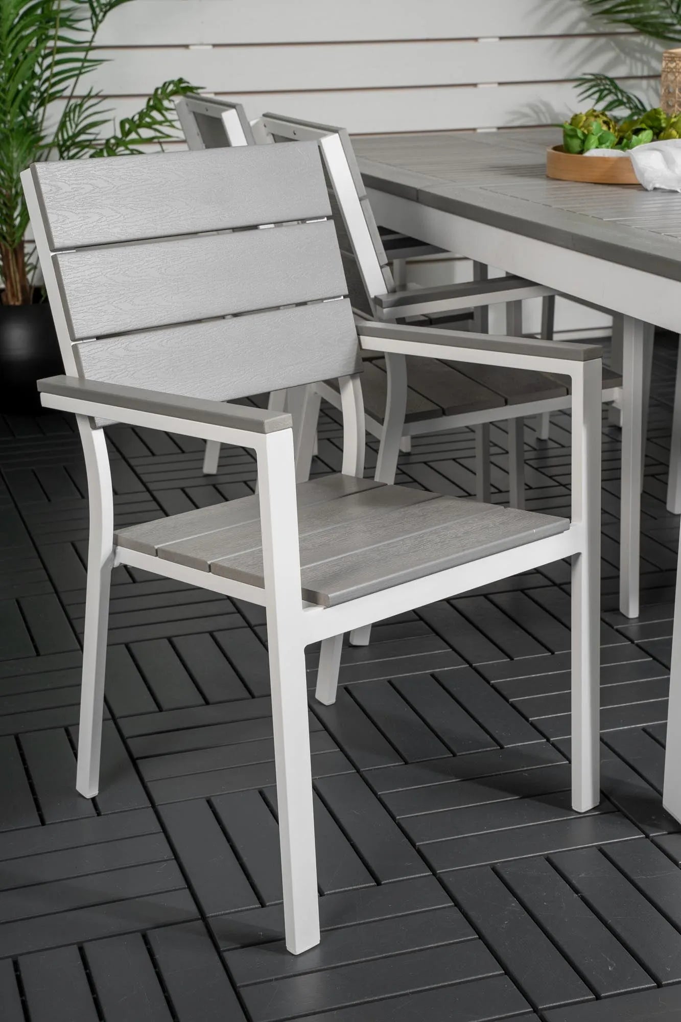 Albany Outdoor-Esstischset + Levels 224cm/6St. - KAQTU Design