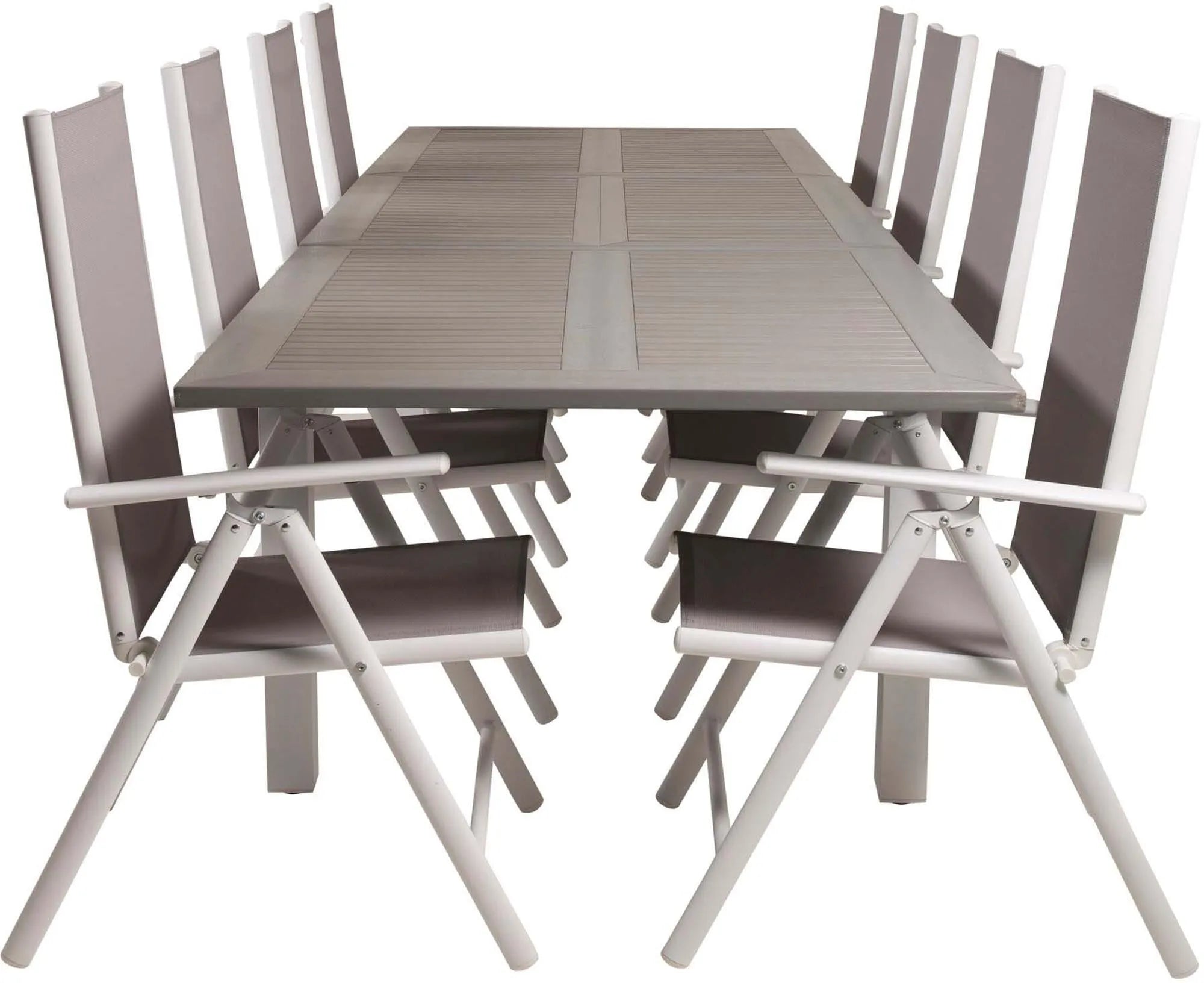 Albany Outdoor-Esstischset + Break 224cm/8St. - KAQTU Design