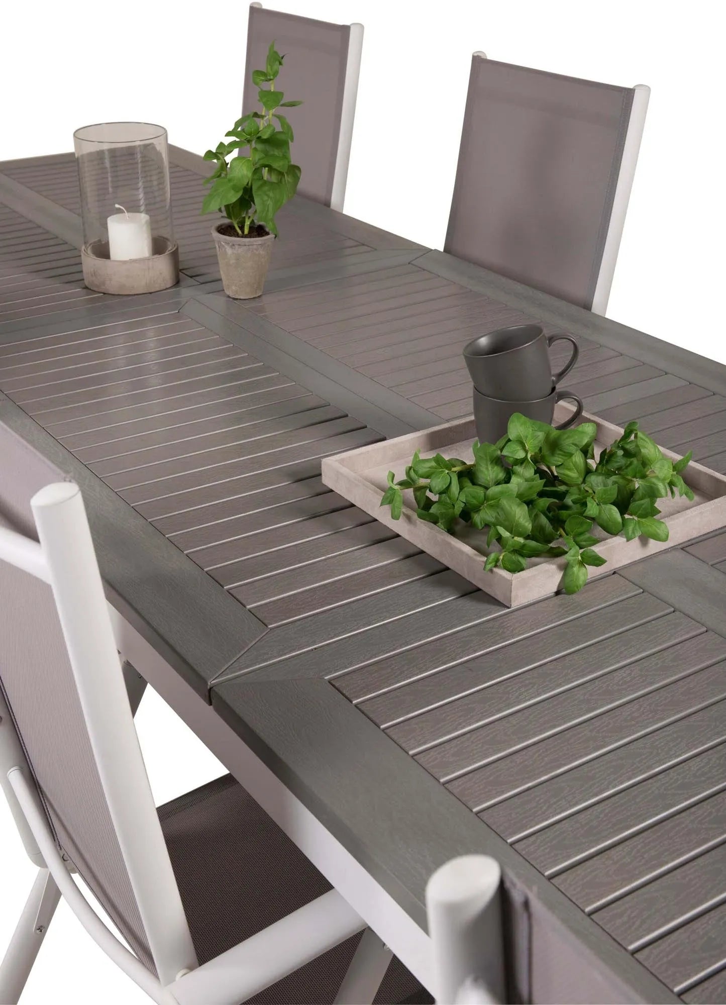 Albany Outdoor-Esstischset + Break 224cm/8St. - KAQTU Design