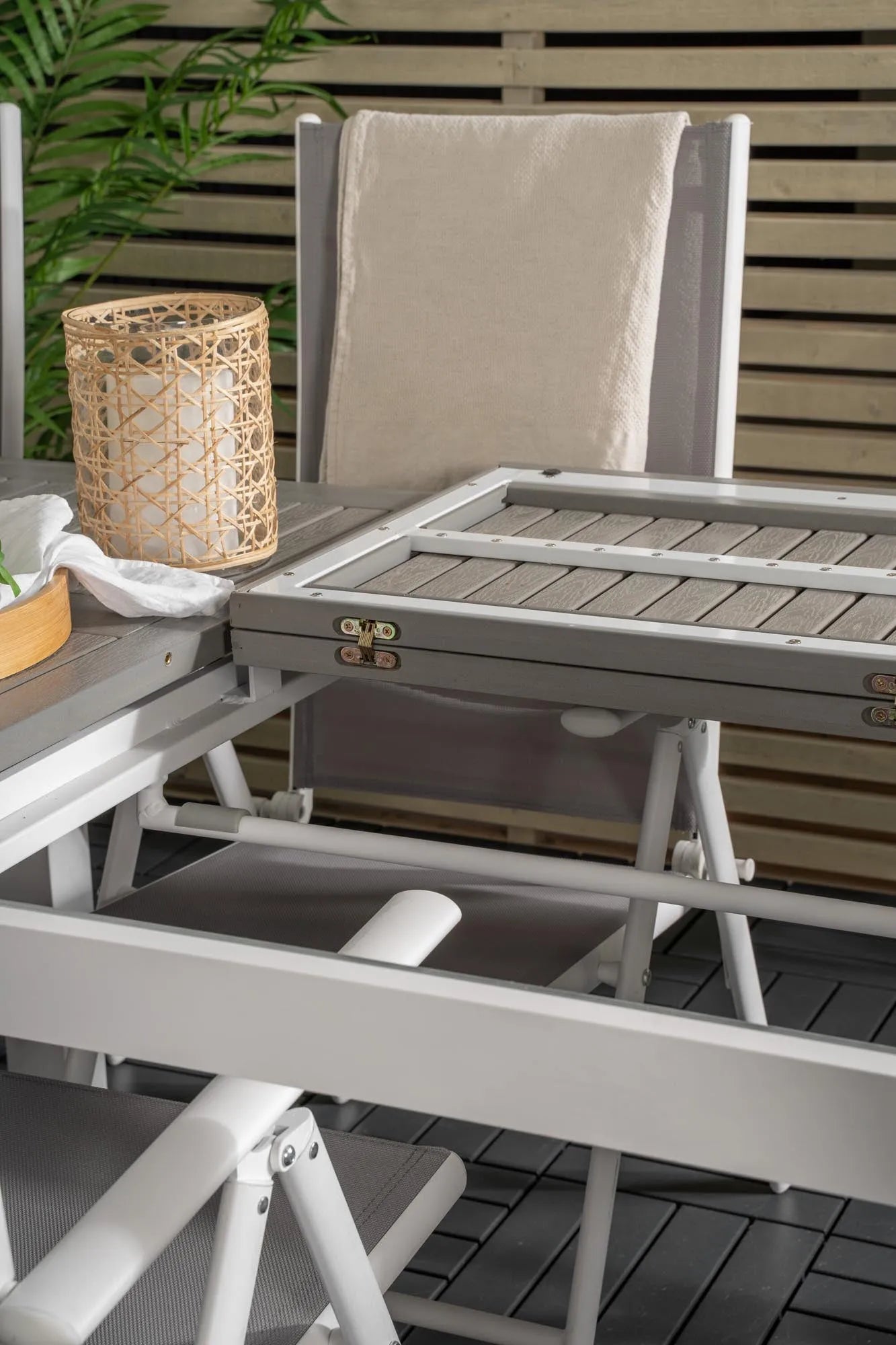 Albany Outdoor-Esstischset + Break 224cm/8St. - KAQTU Design