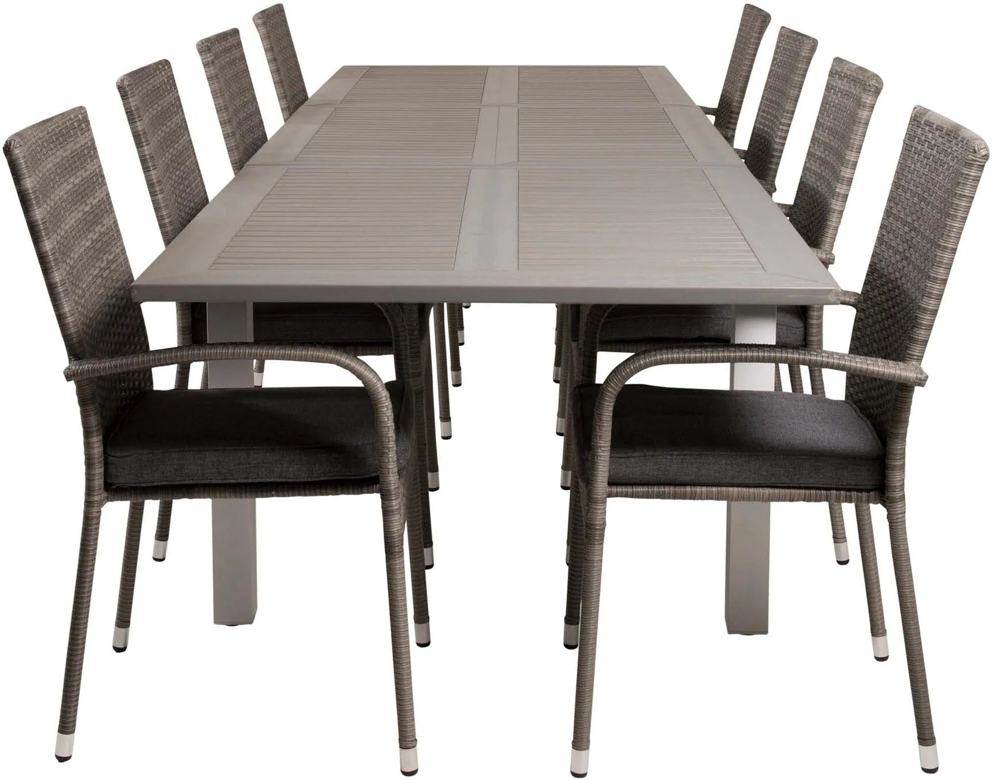 Albany Outdoor-Esstischset + Anna 224cm/8St. - KAQTU Design