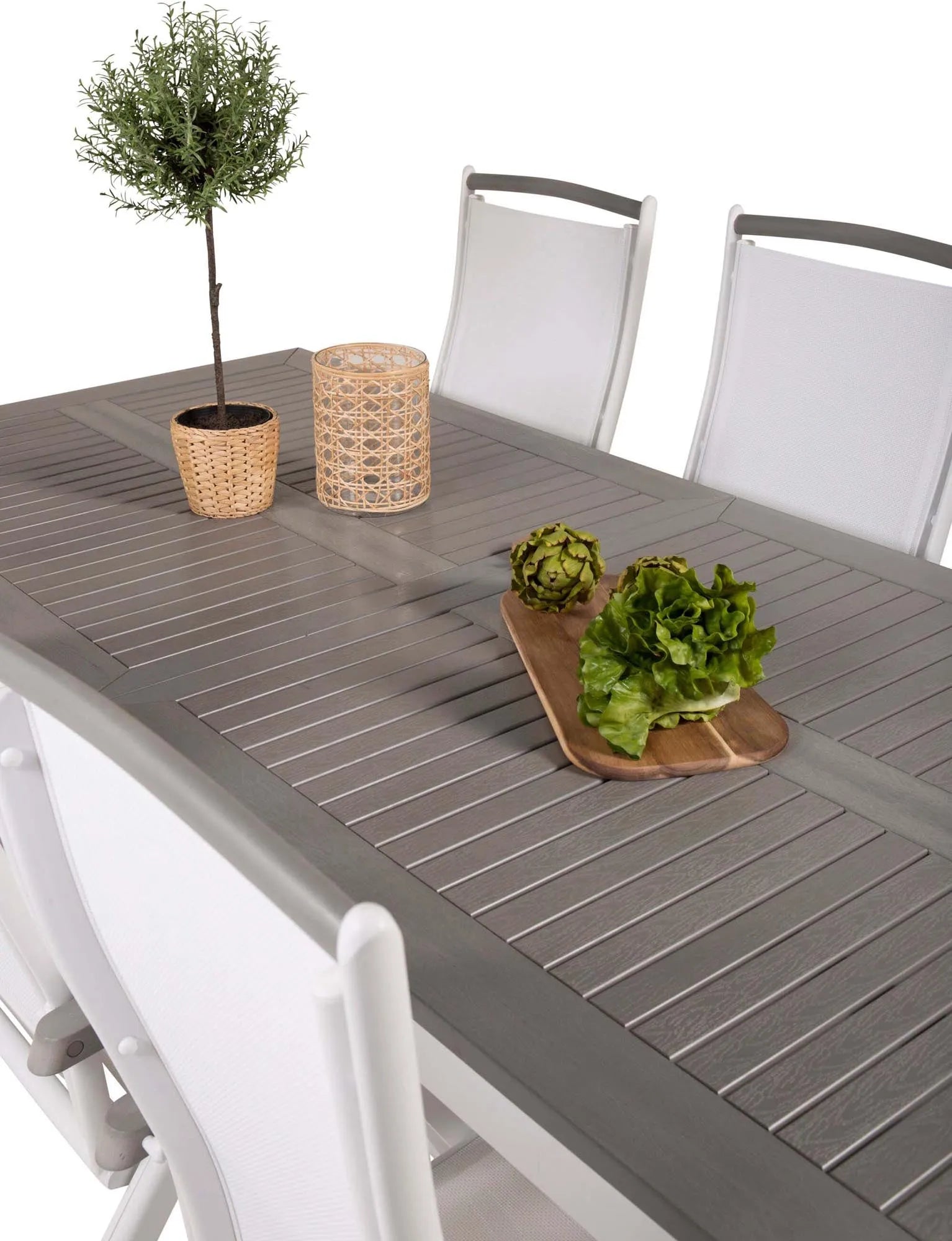 Albany Outdoor-Esstischset 224cm/6St. - KAQTU Design