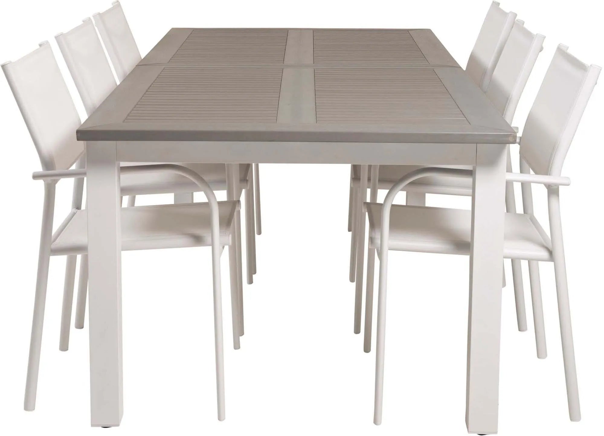 Albany Outdoor-Esstischset + Santorini 224cm/6St. - KAQTU Design