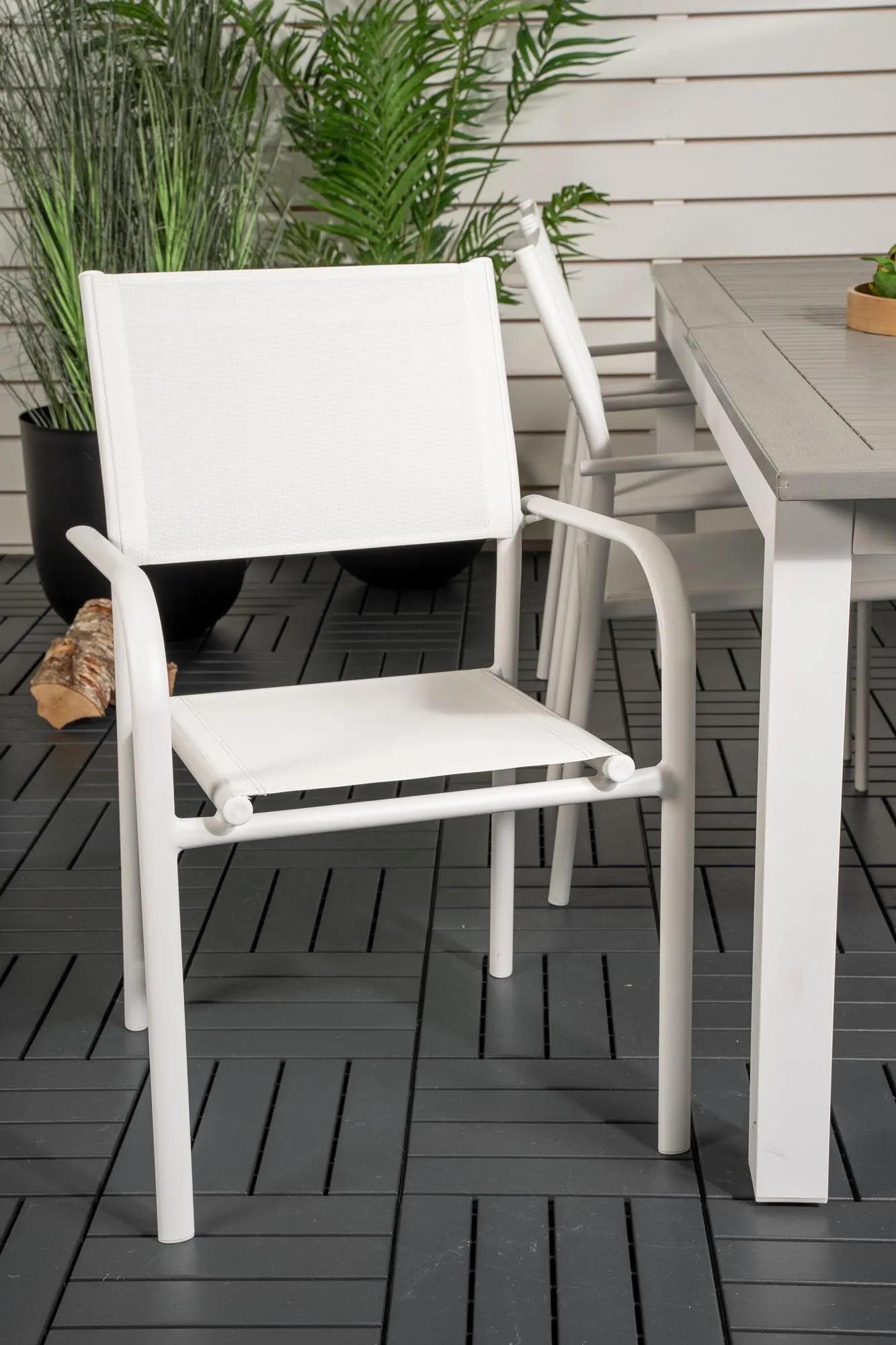 Albany Outdoor-Esstischset + Santorini 224cm/6St. - KAQTU Design