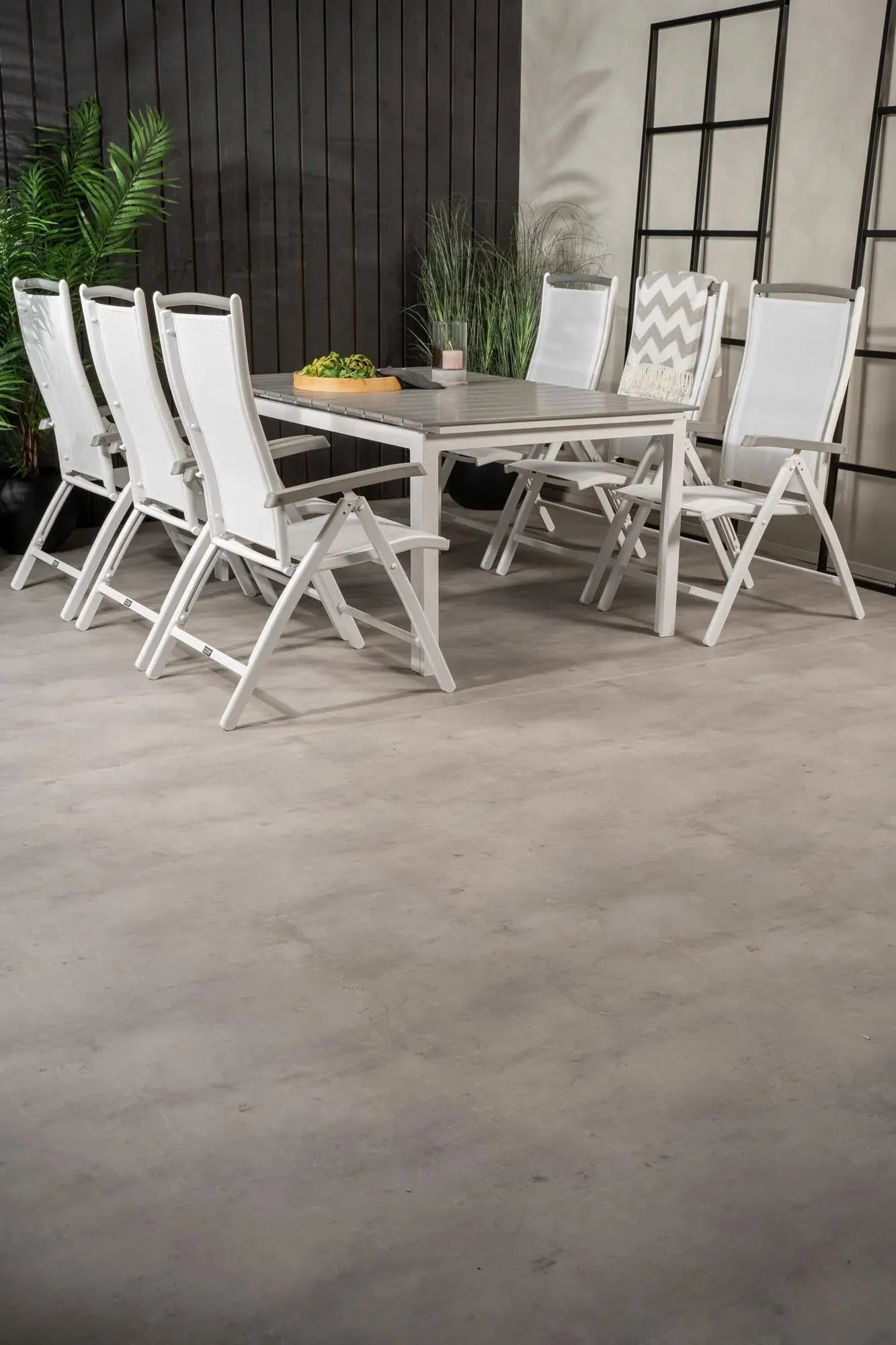 Levels Outdoor-Tischset + Albany 160cm/6St. - KAQTU Design